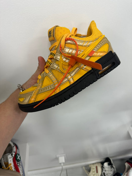 Nike Off White Rubber Dunk Yellow 5 Used With Box