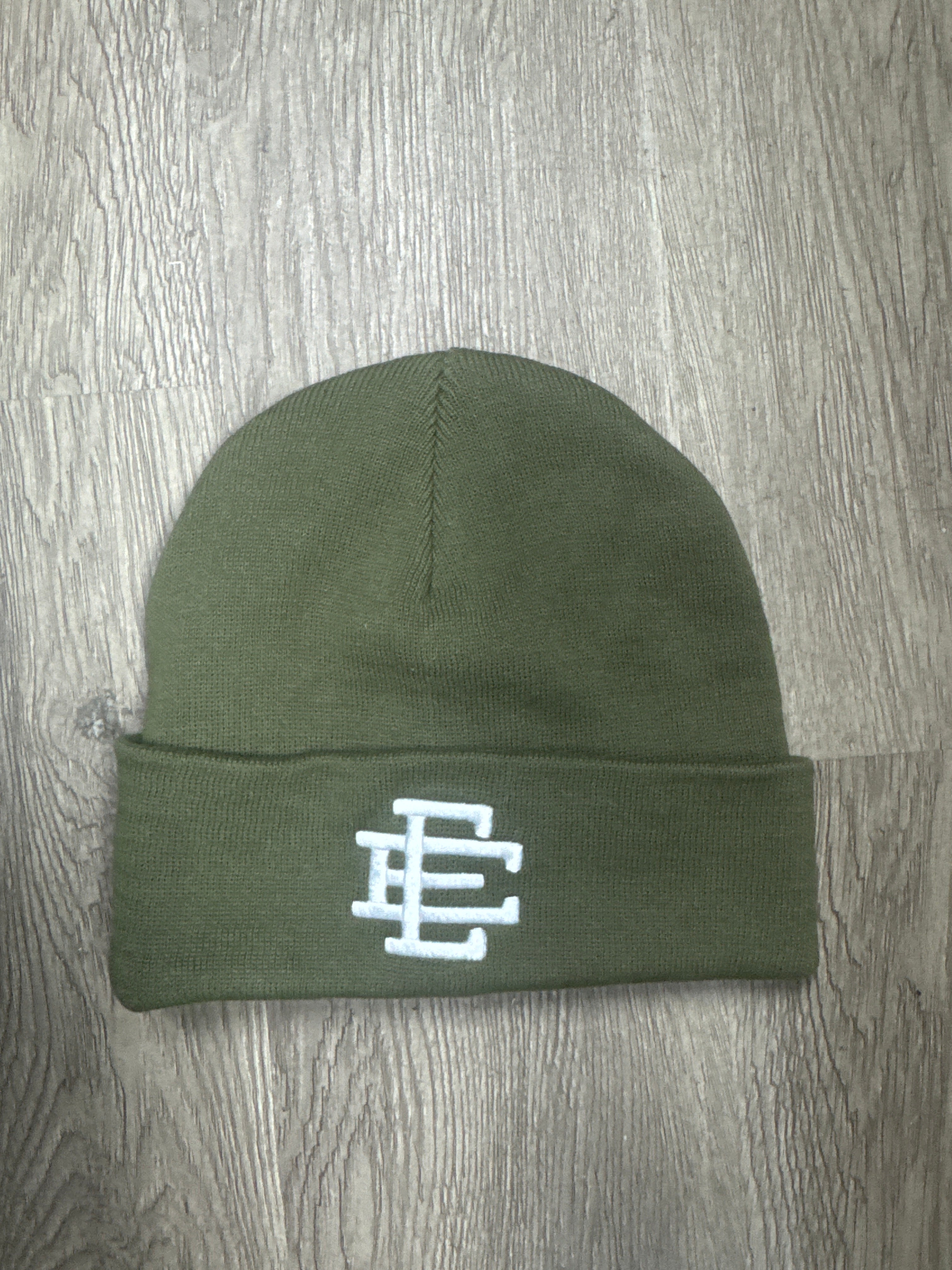 Eric Emanuel EE Core Logo Olive Beanie