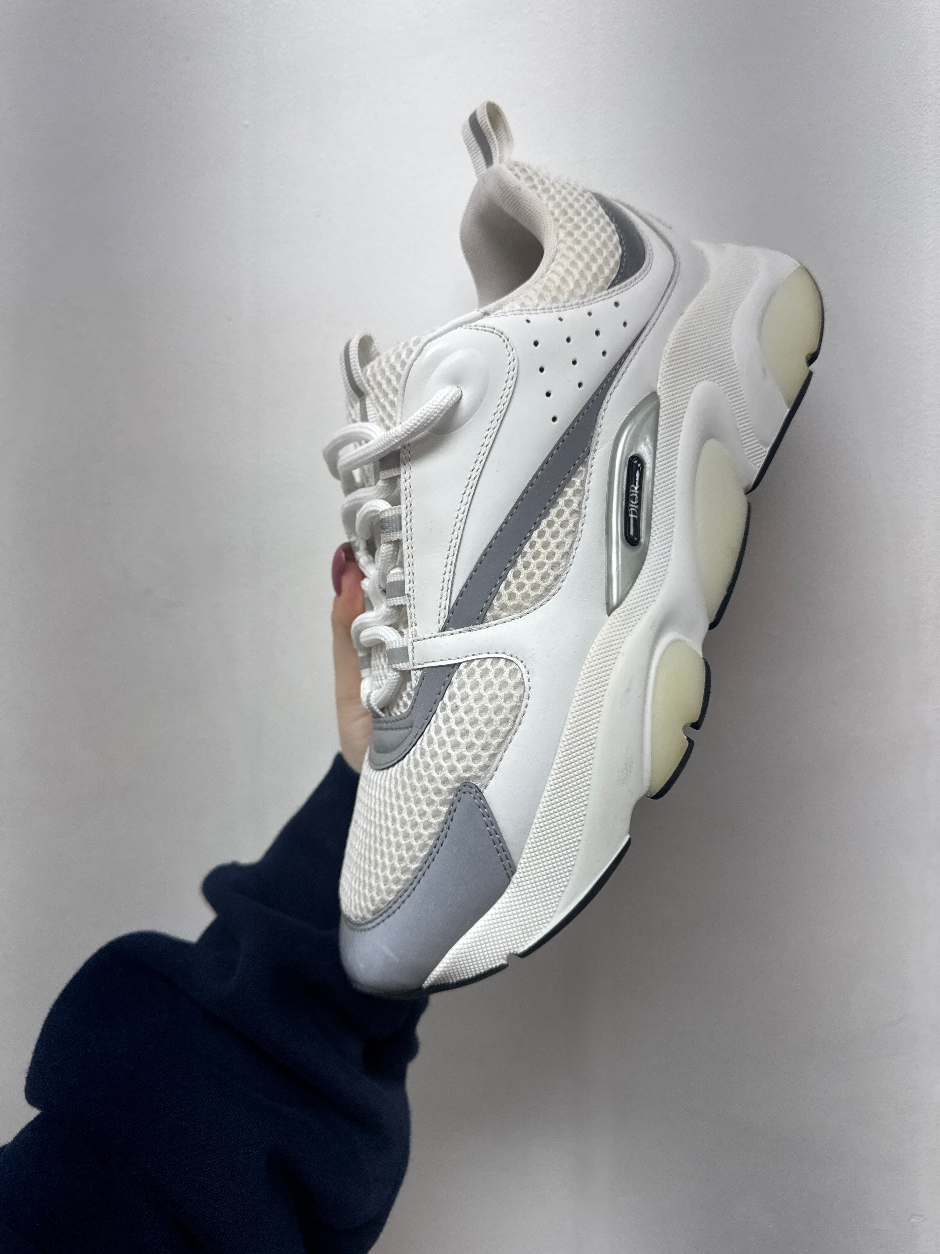 Dior White Silver B22 Sneakers