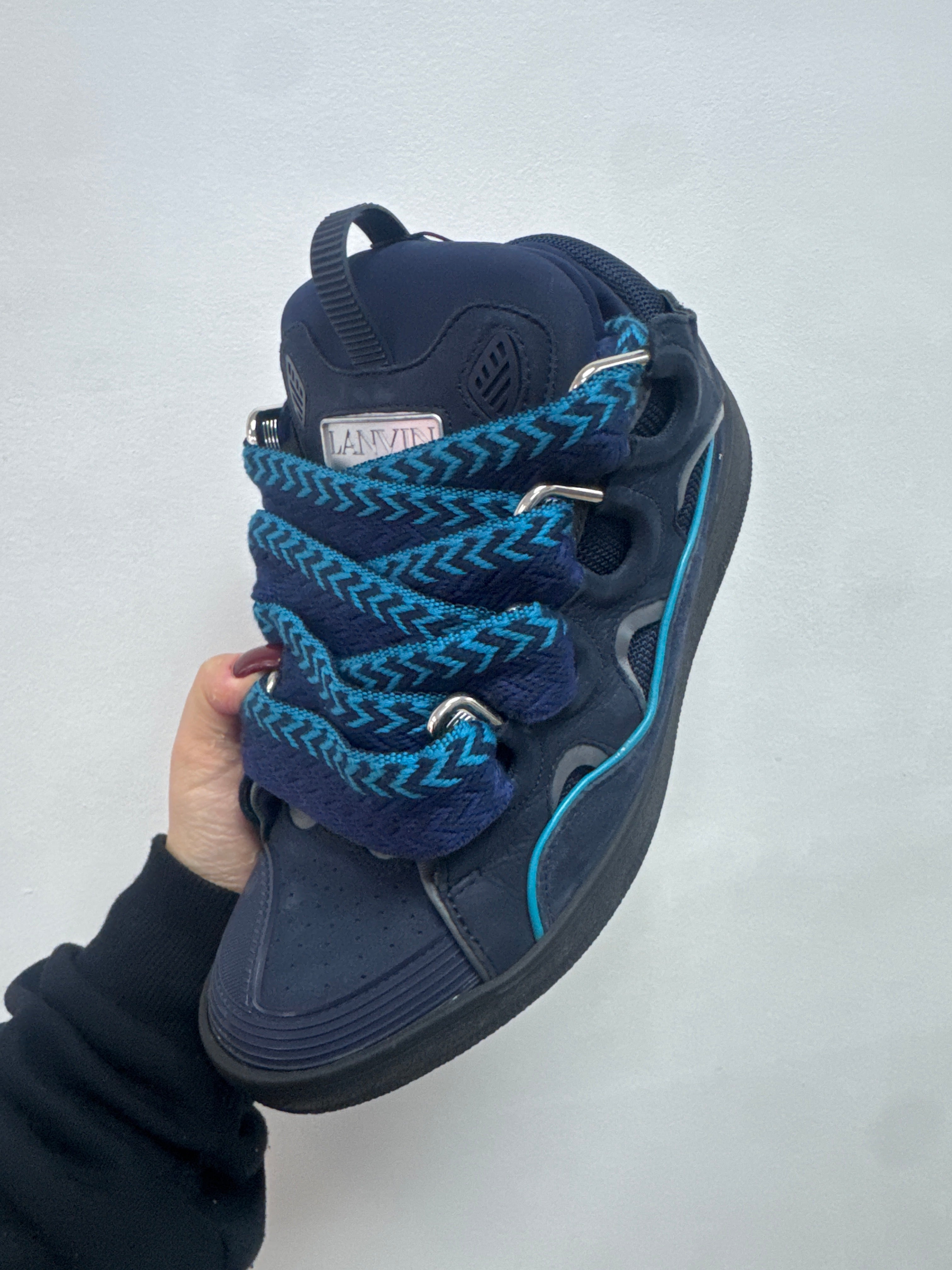 Lanvin Navy Baby Blue Sneakers