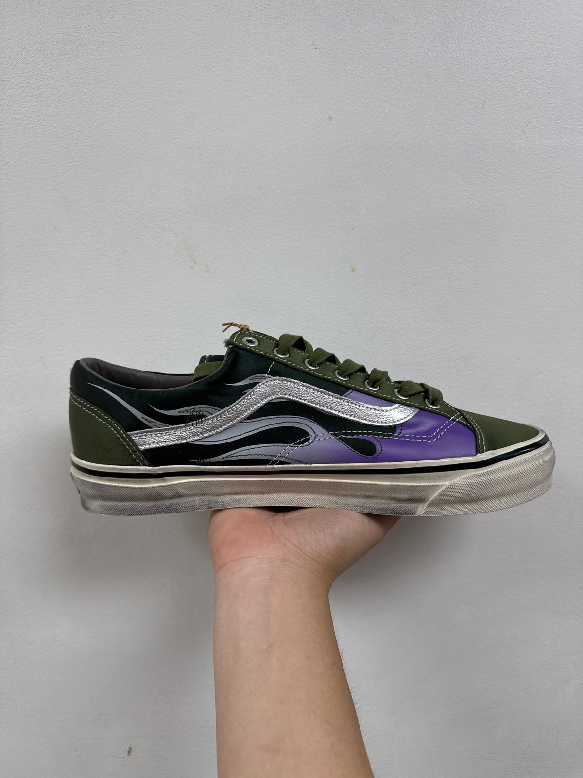 Vans LX Old Skool Archive Flame Green & Purple Sneakers
