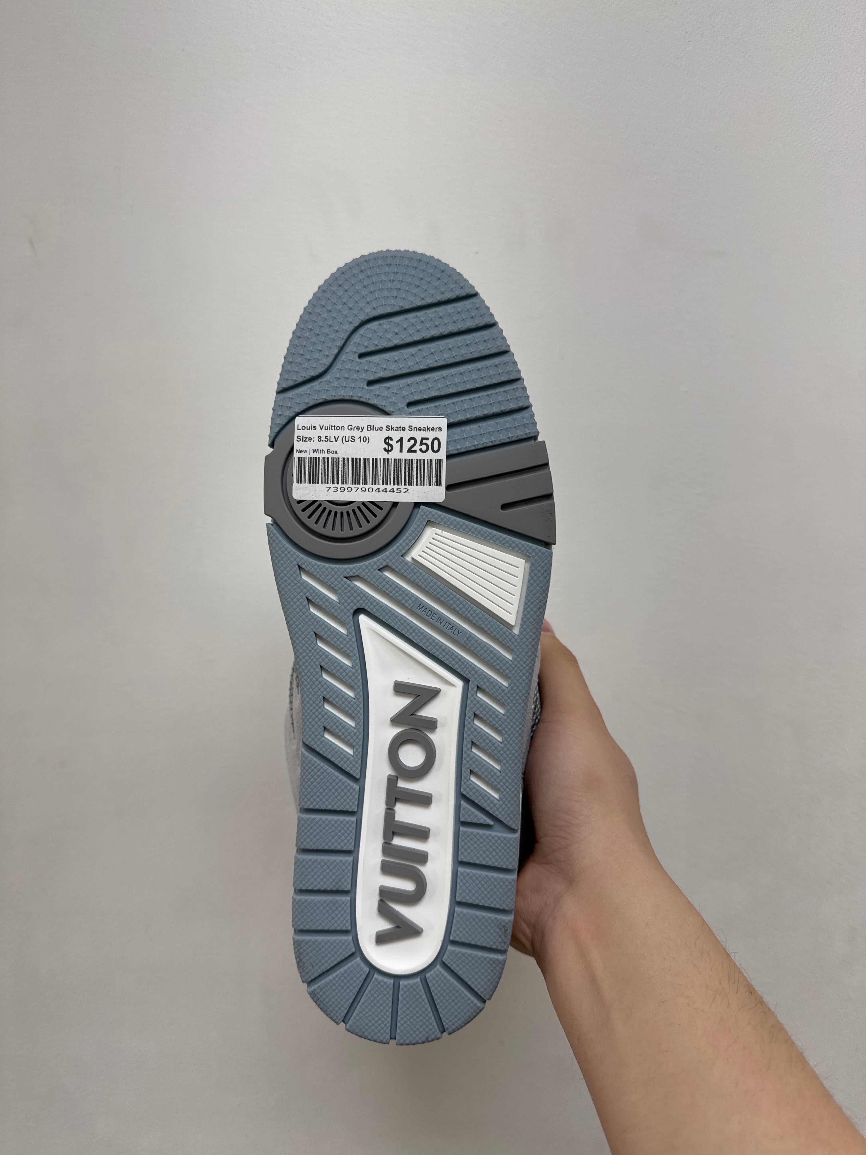 Louis Vuitton Grey Blue Skate Sneakers
