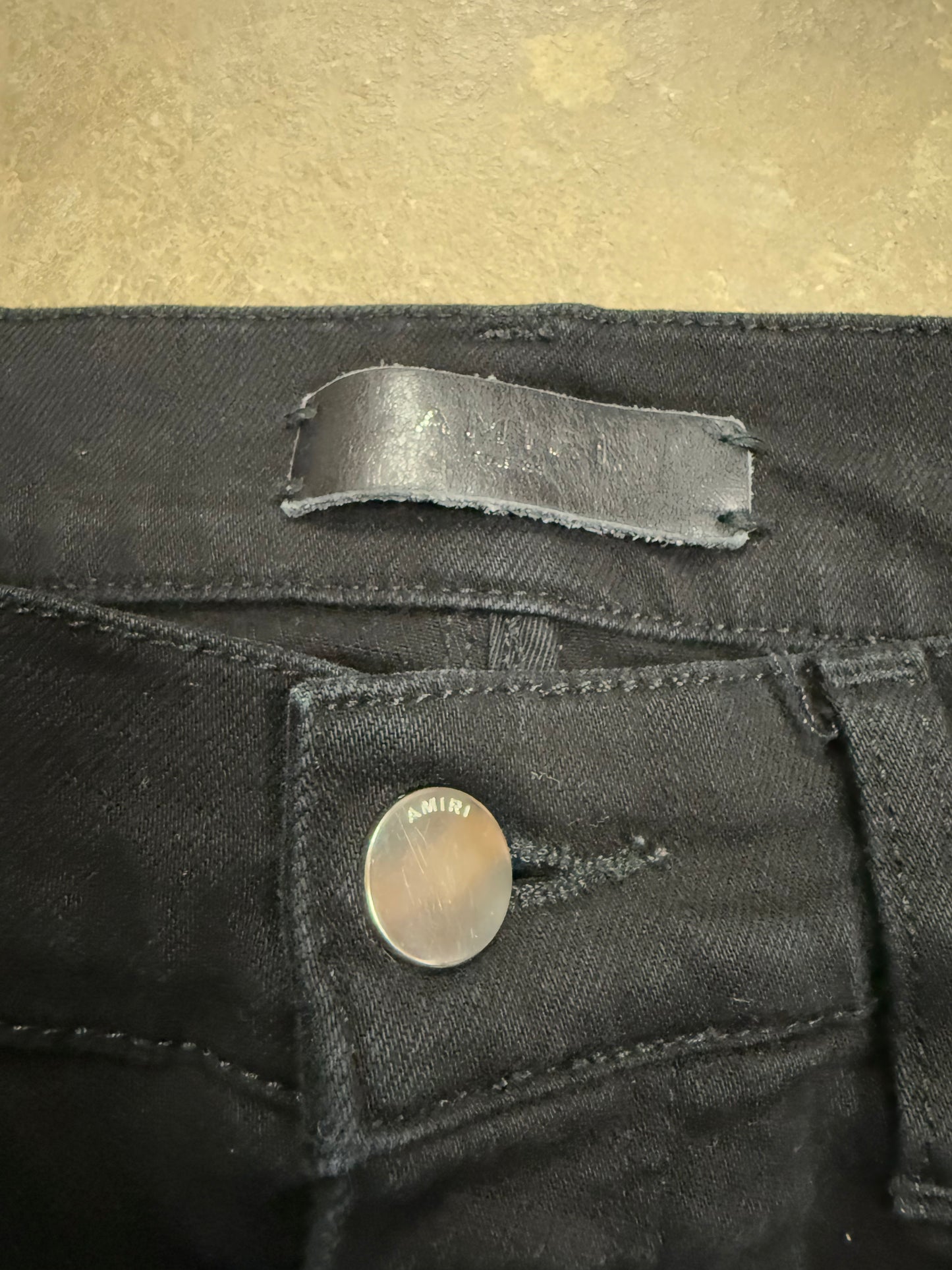 Amiri Jeans Black Thrasher Rip Used 33