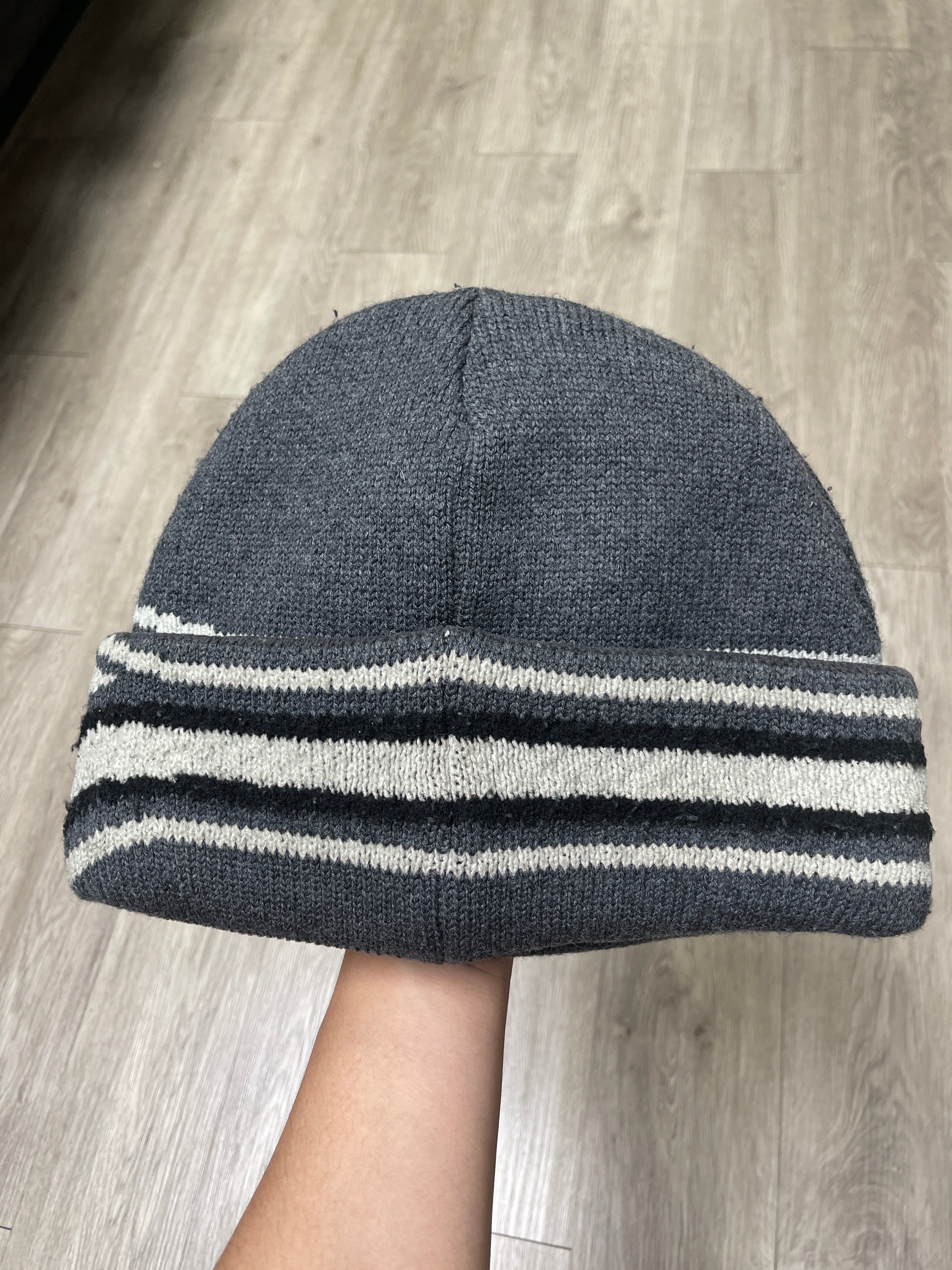 Louis Vuitton Grey Cream Skate Logo Beanie