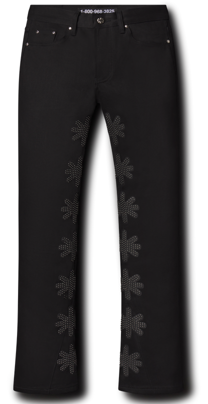 LostSHDWS Denim Black Studded Jeans