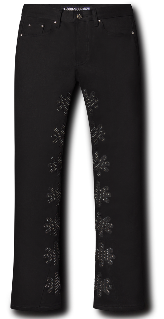 LostSHDWS Denim Black Studded Jeans