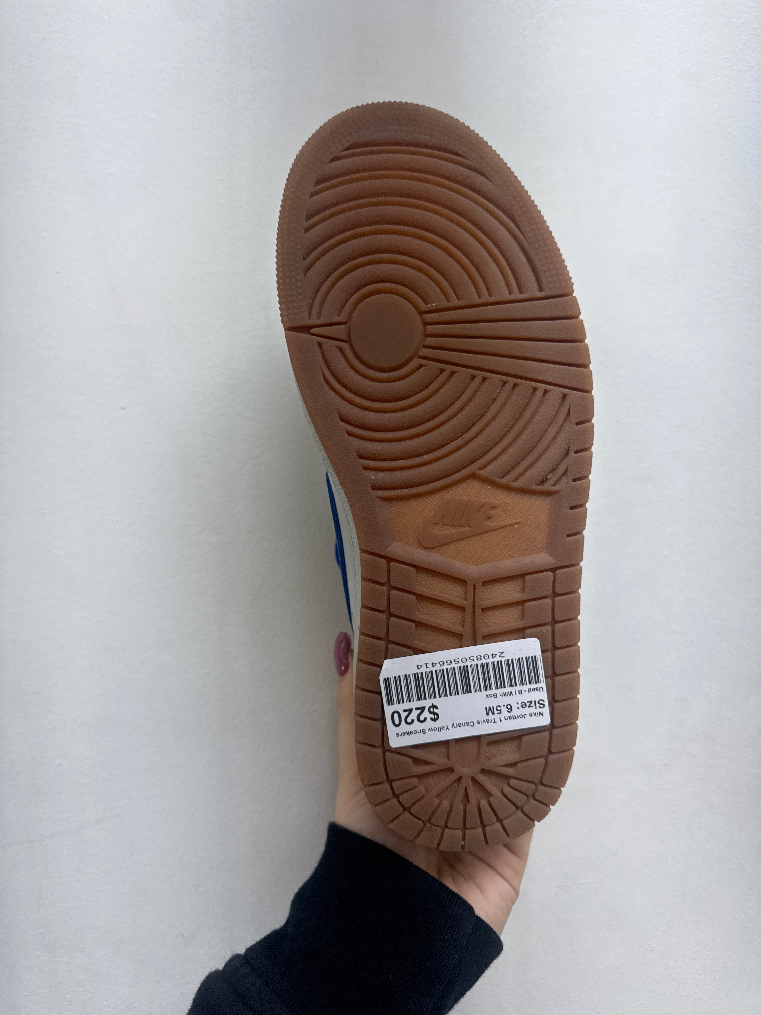 Nike Jordan 1 Travis Canary Yellow Sneakers