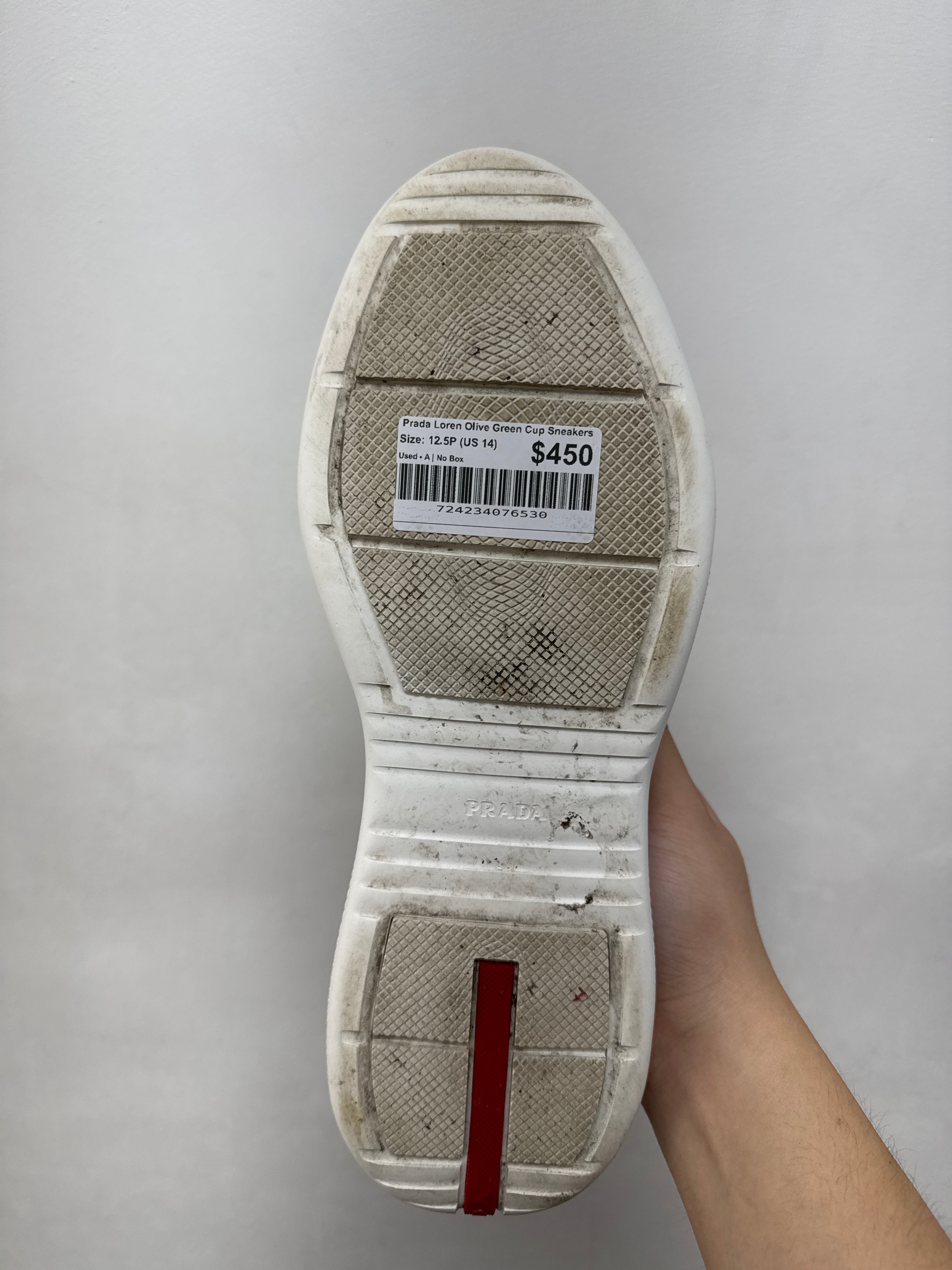 Prada Loren Olive Green Cup Sneakers