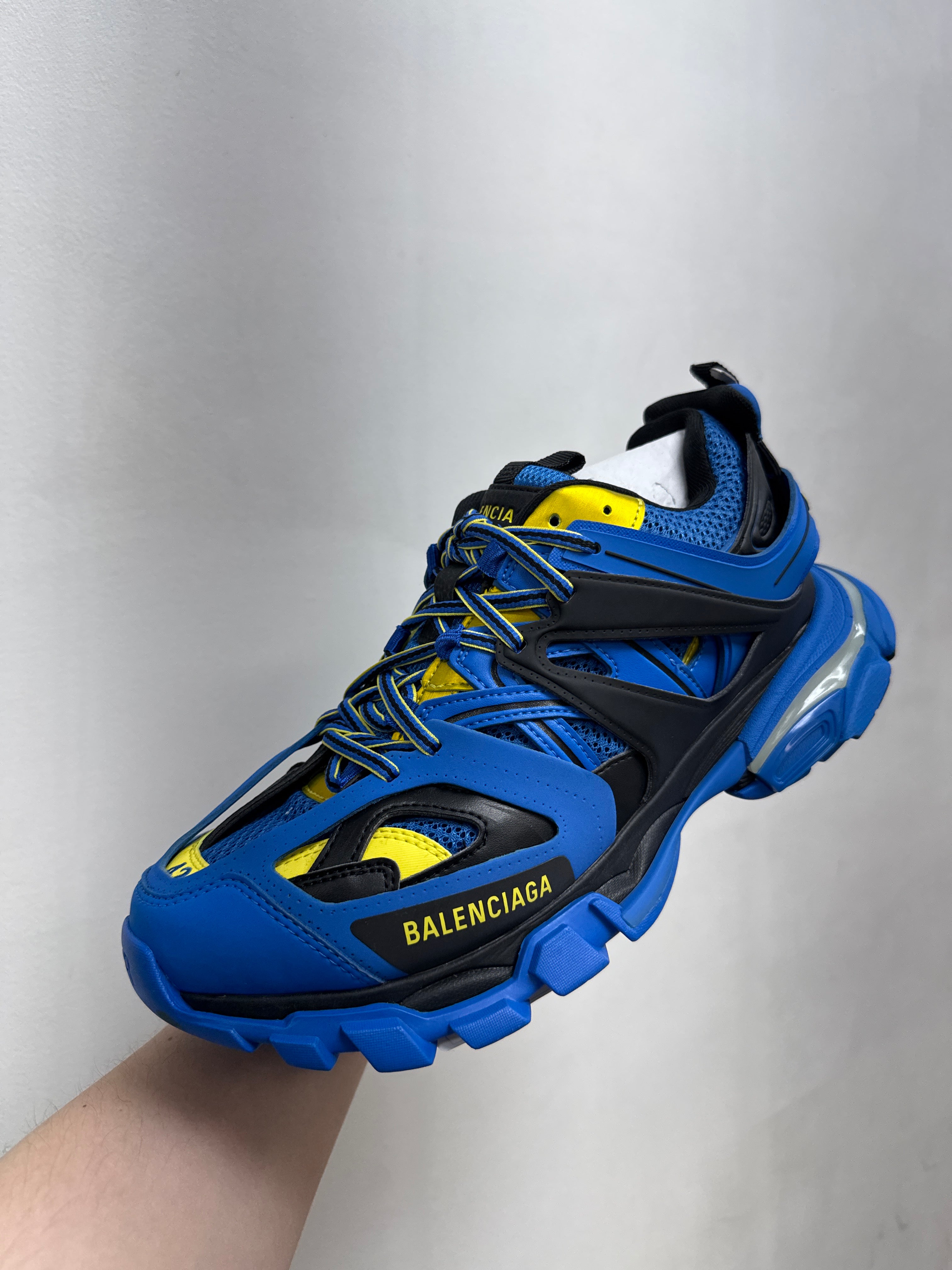 Balenciaga Blue Yellow LED Track Sneakers