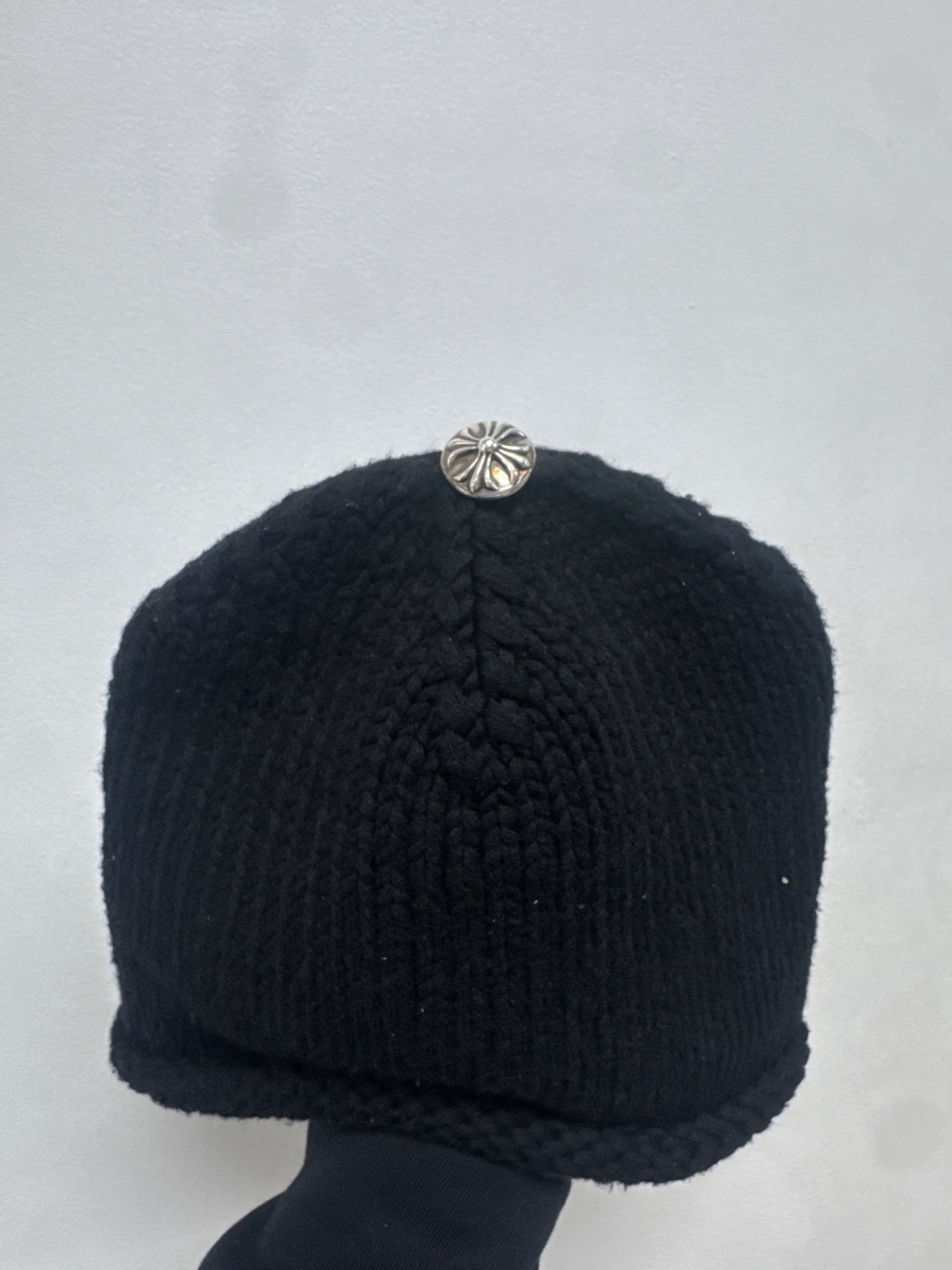 Chrome Hearts Black Cashmere Camo Cross Patch Beanie