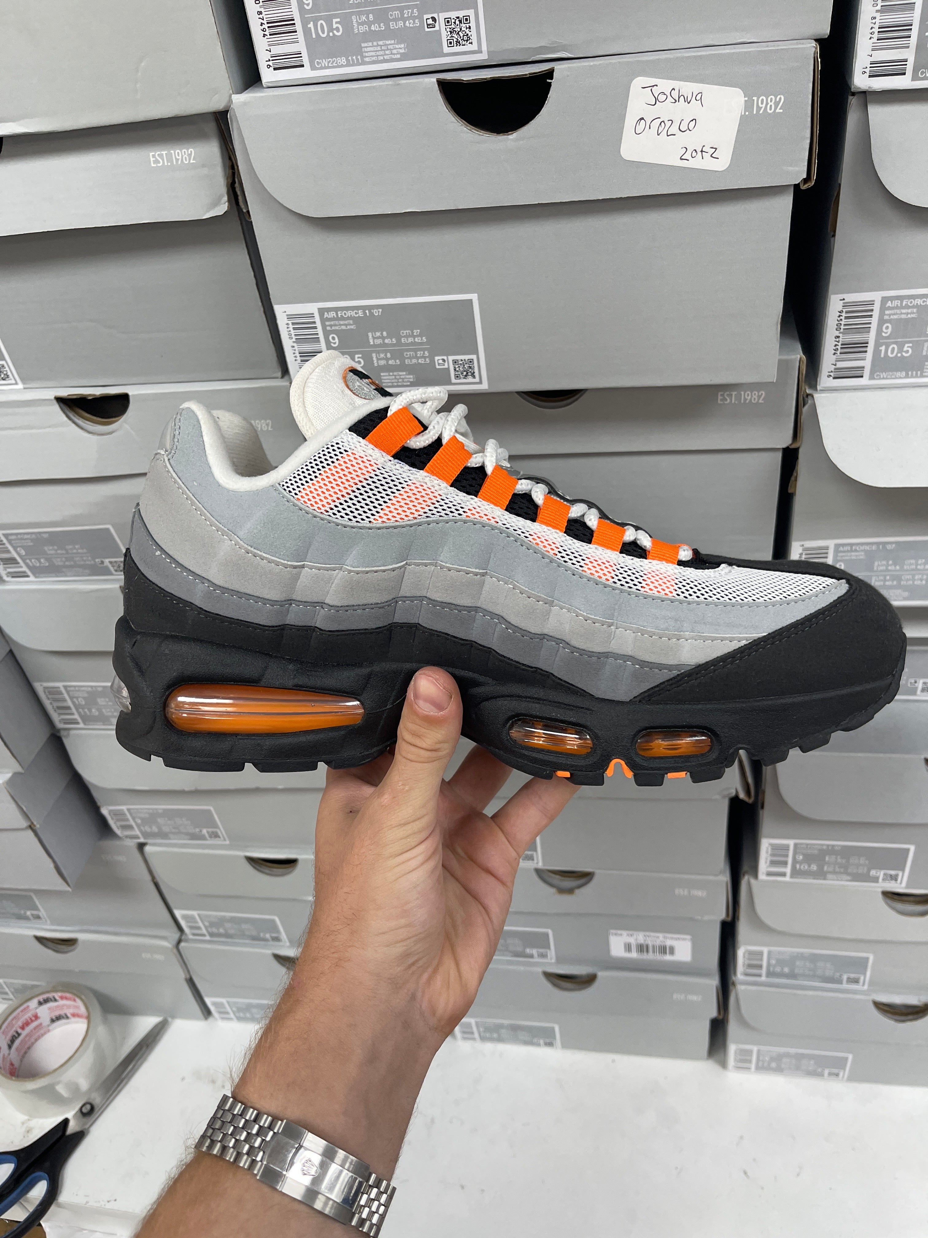 Nike AM95 Mandarin Orange Sneakers