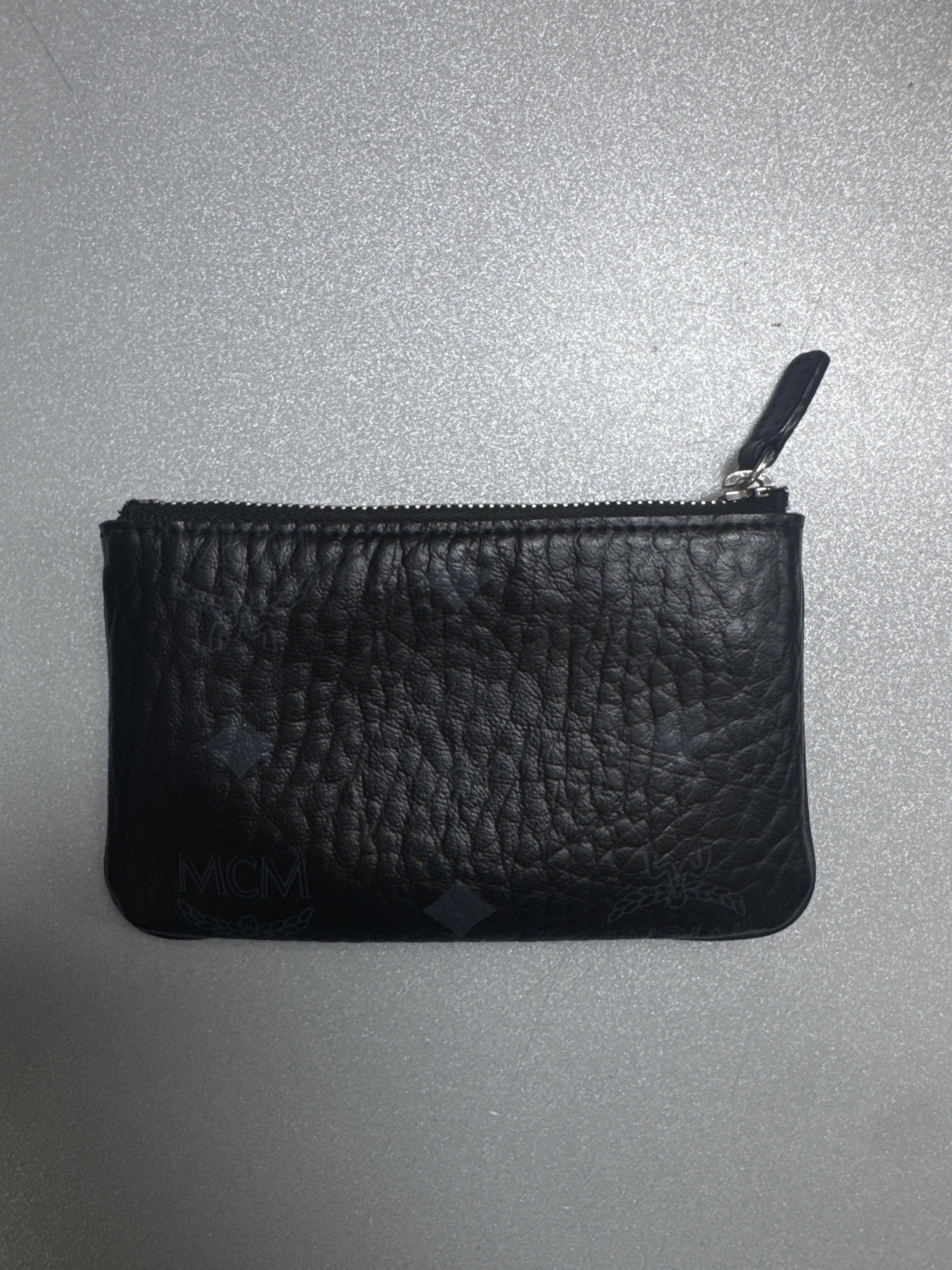 MCM Black Monogram Coin Pouch Wallet