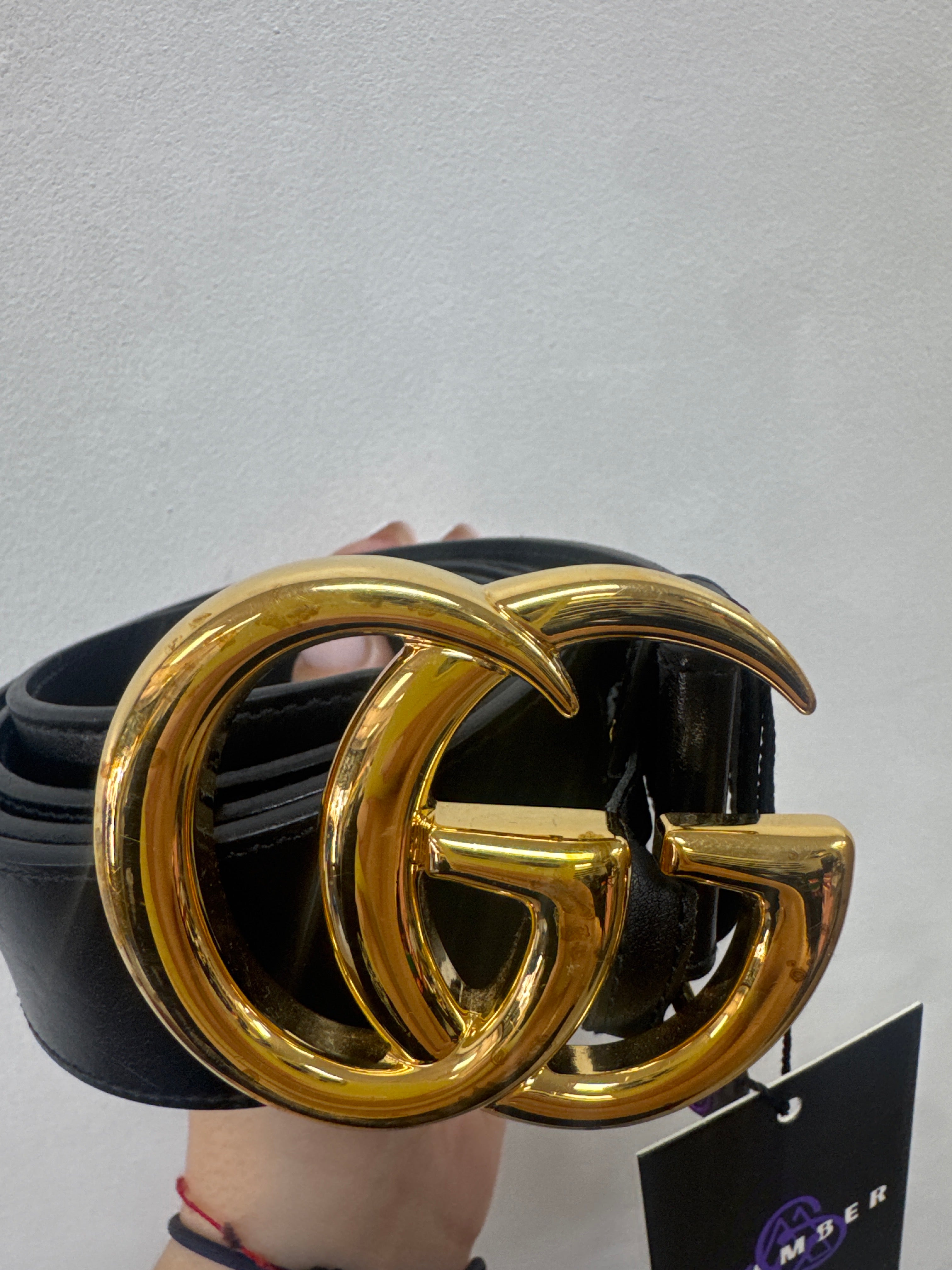Gucci Black Gold GG (42) Belt