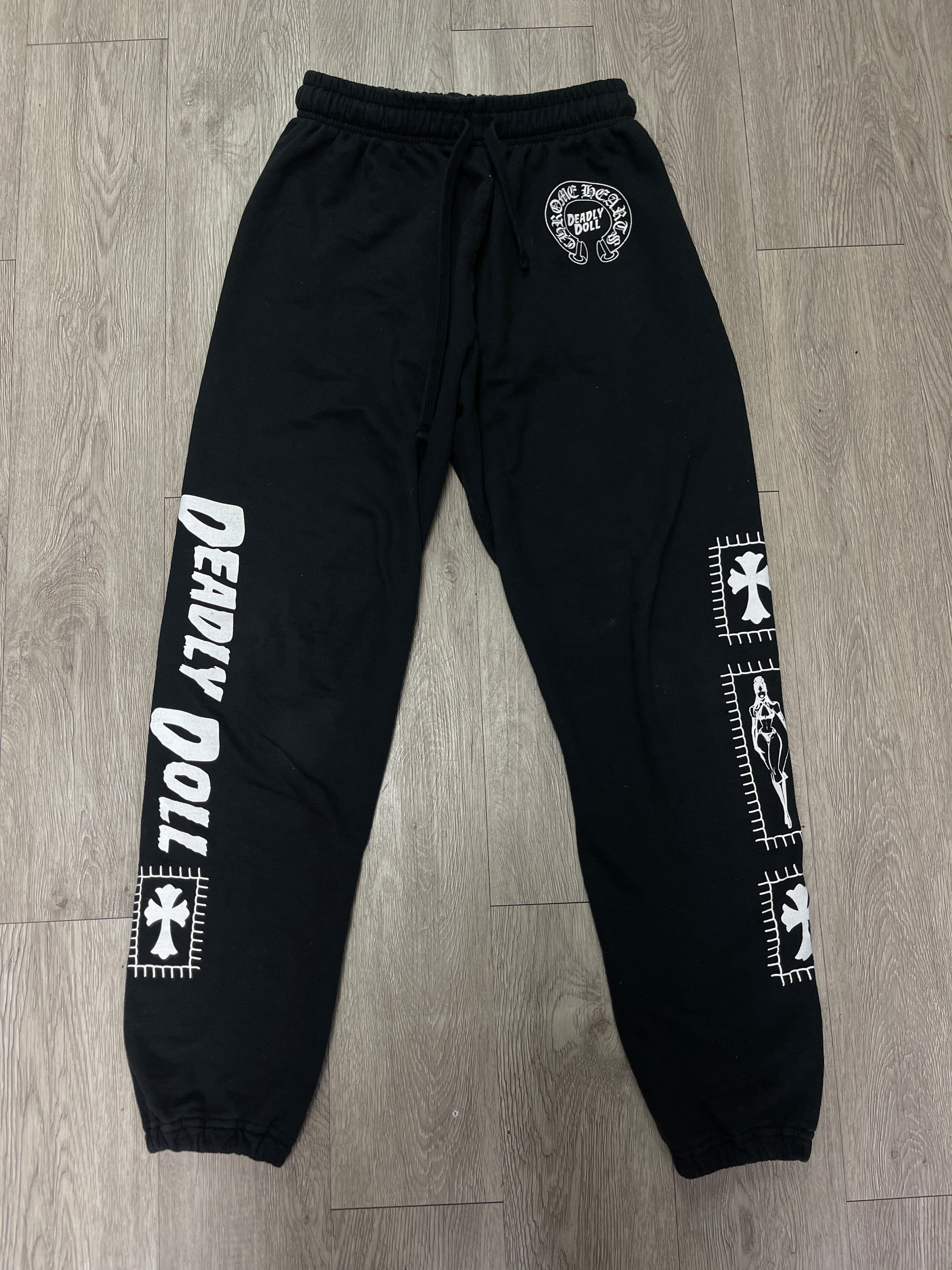 Chrome Hearts Black Deadly Doll Sweats