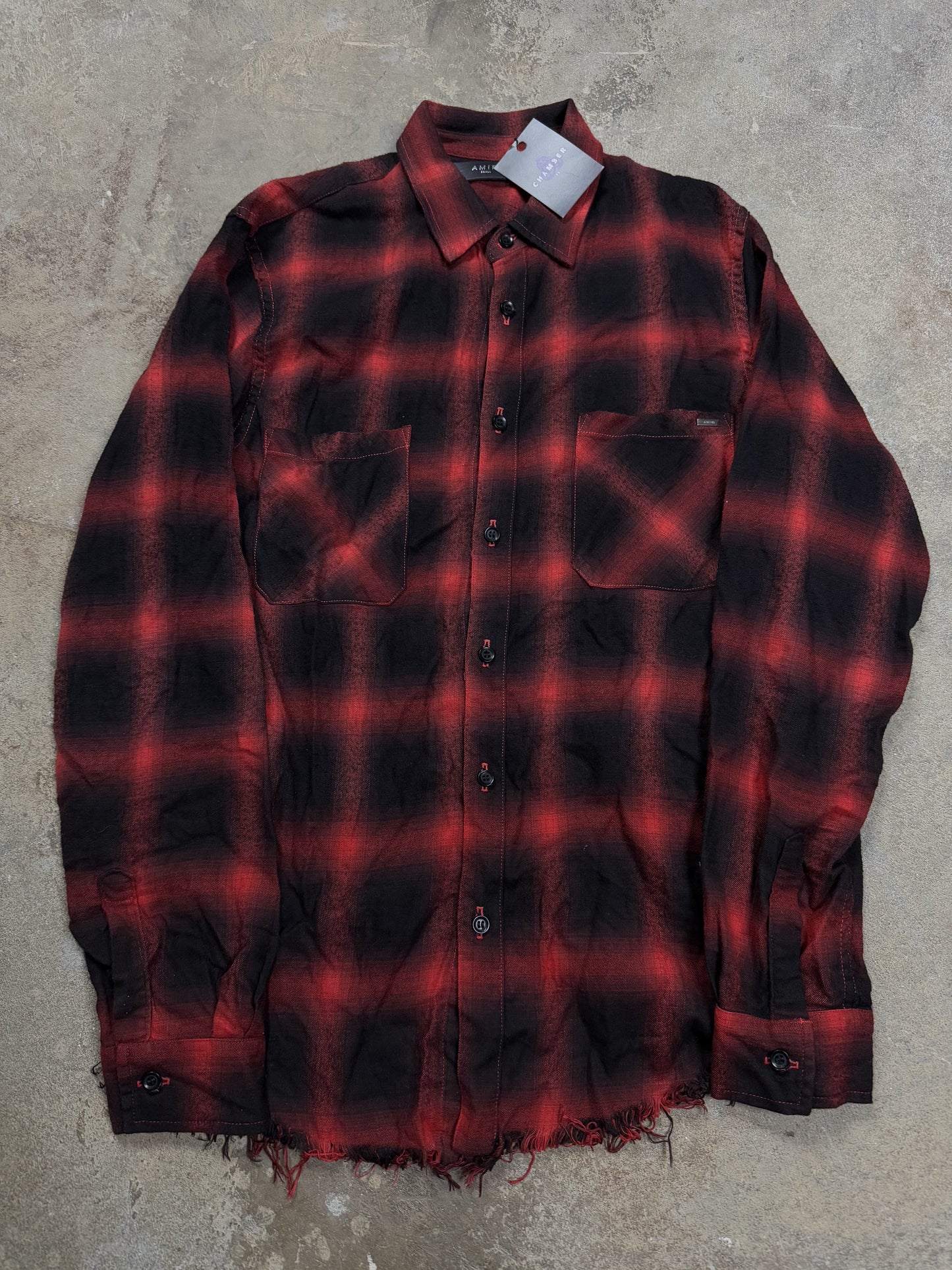 Amiri Flannel Red Black Used Small