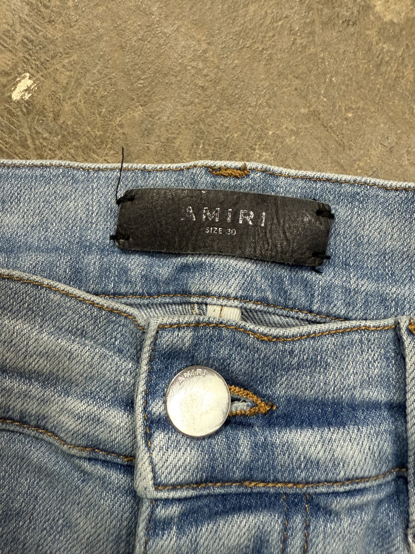 Amiri Plain Thrasher Light Wash Used 30