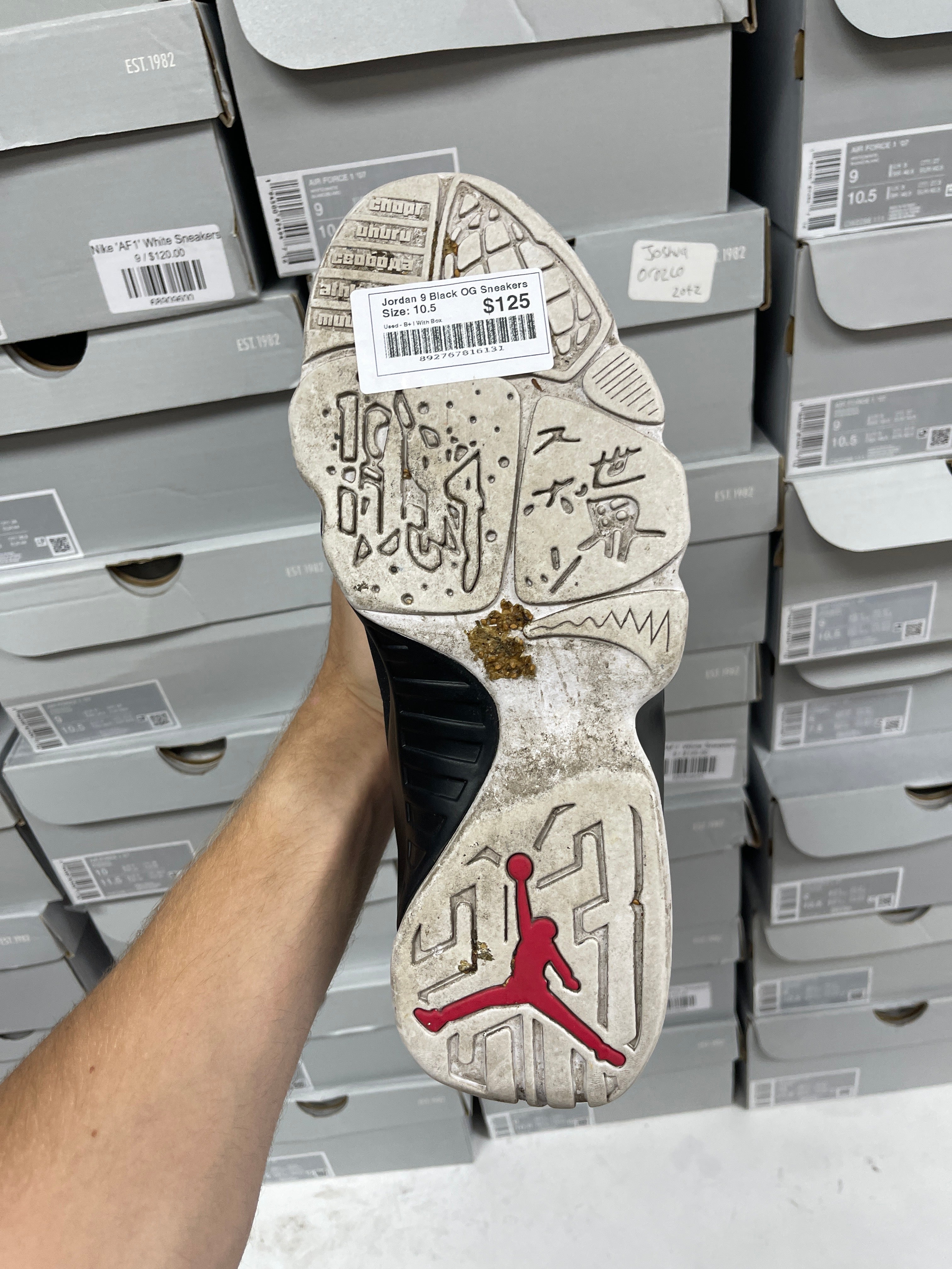 Jordan 9 Black OG Sneakers