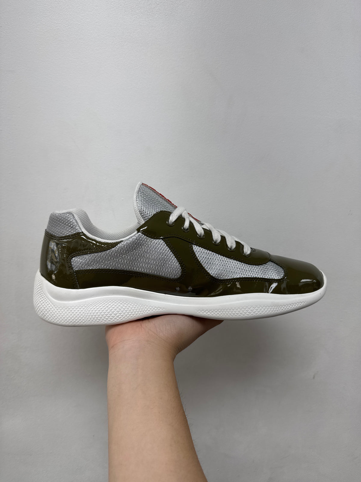 Prada Loren Olive Green Cup Sneakers