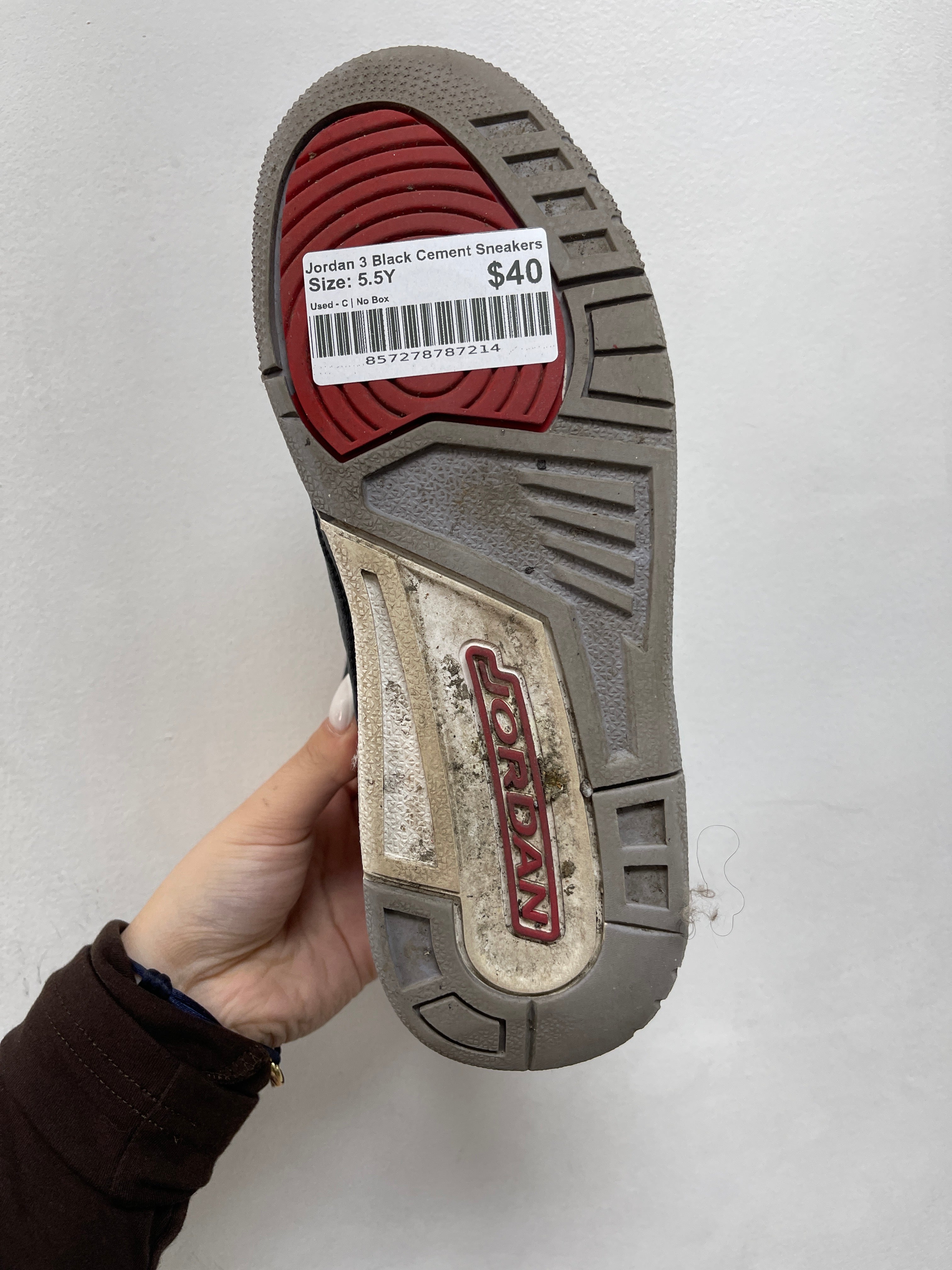 Jordan 3 Black Cement Sneakers