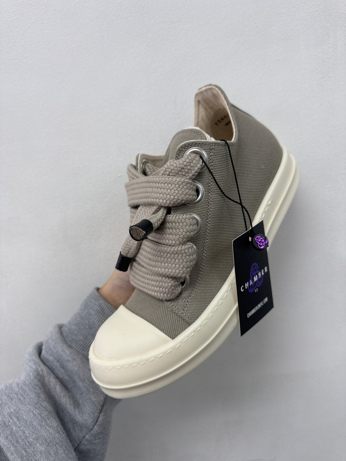 Rick Owens DRKSHDWS Jumbo Lace Low Top Dirty Pearl Milk