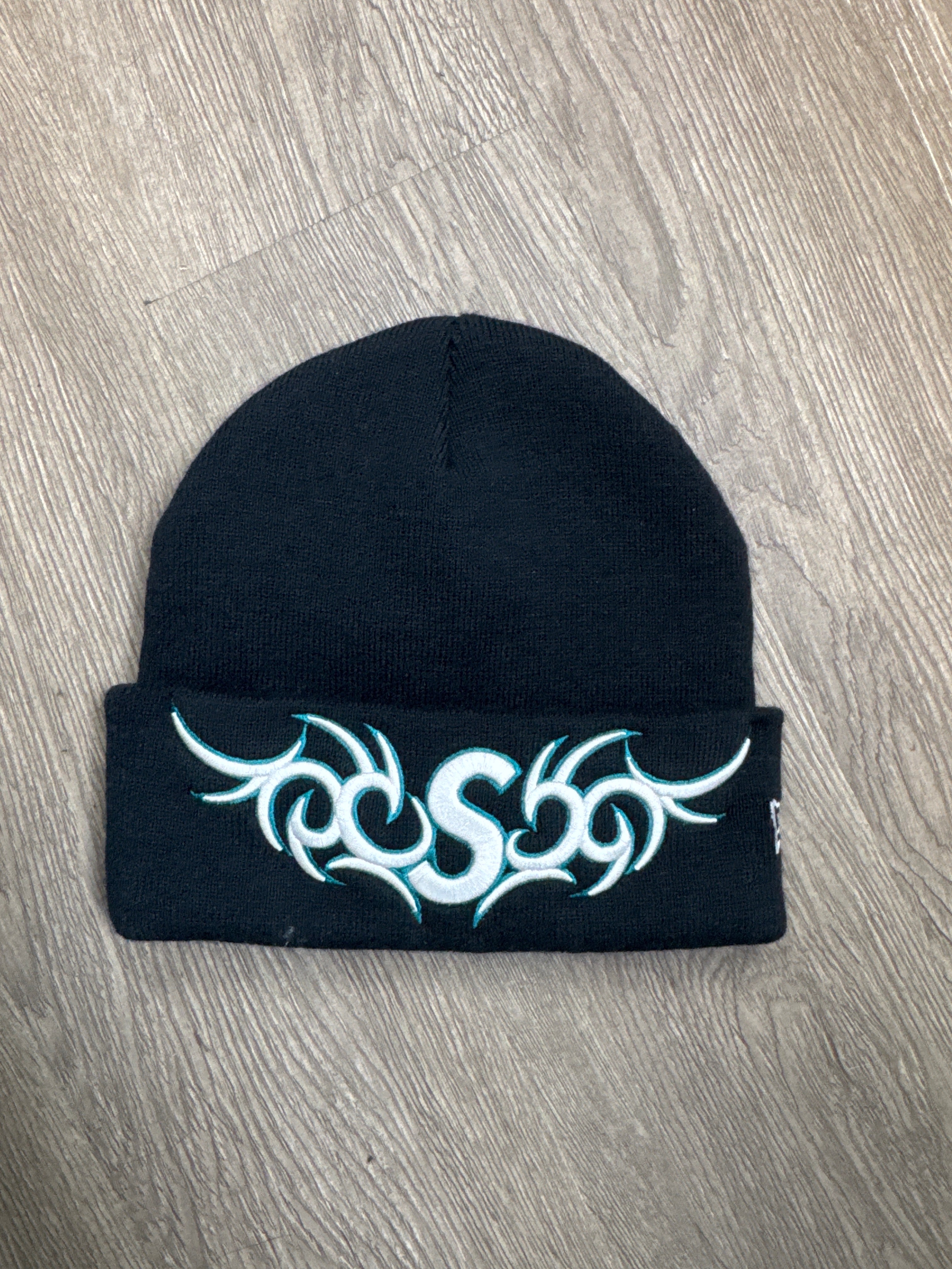 Supreme Navy Tribal S Logo Beanie