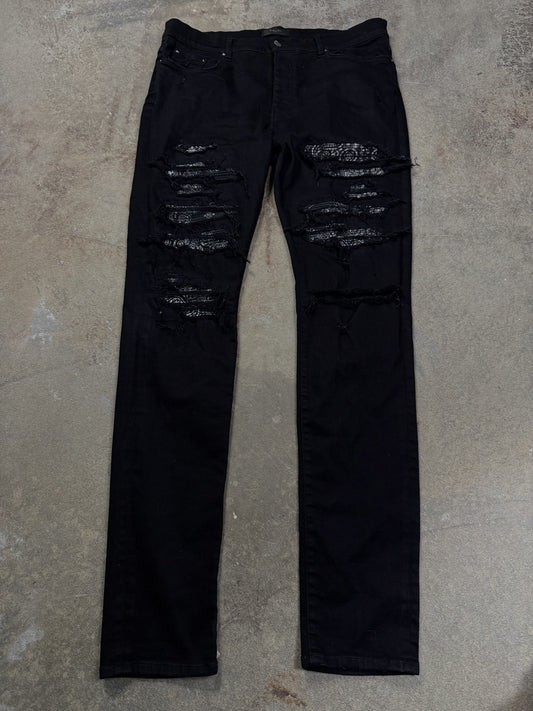 Amiri Paisley Thrasher Patch Black Used 38