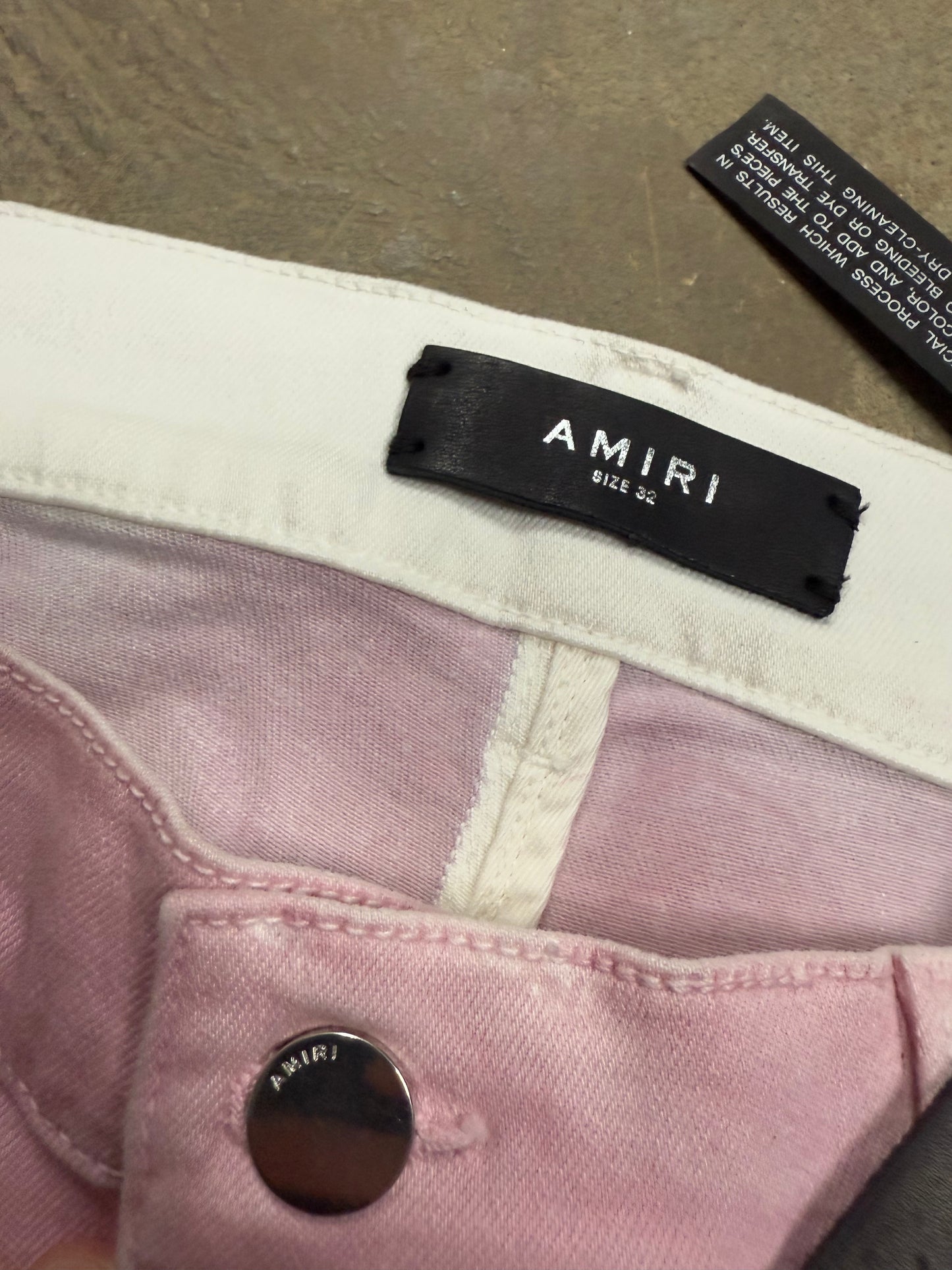 Amiri Jeans MX1 Pink Pink Patch New 32 With Tags