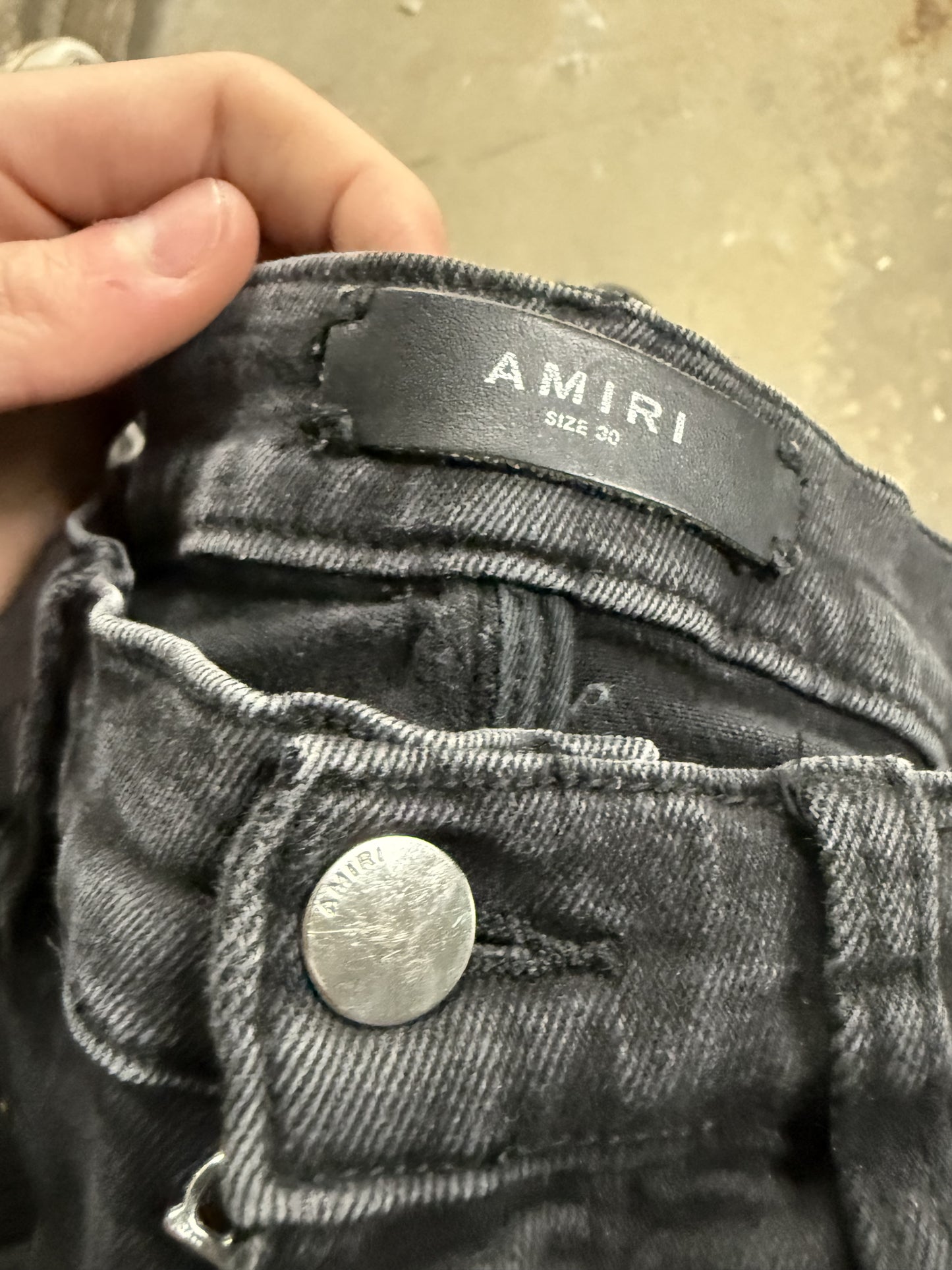 Amiri Jeans Black Biker Patch Used 30