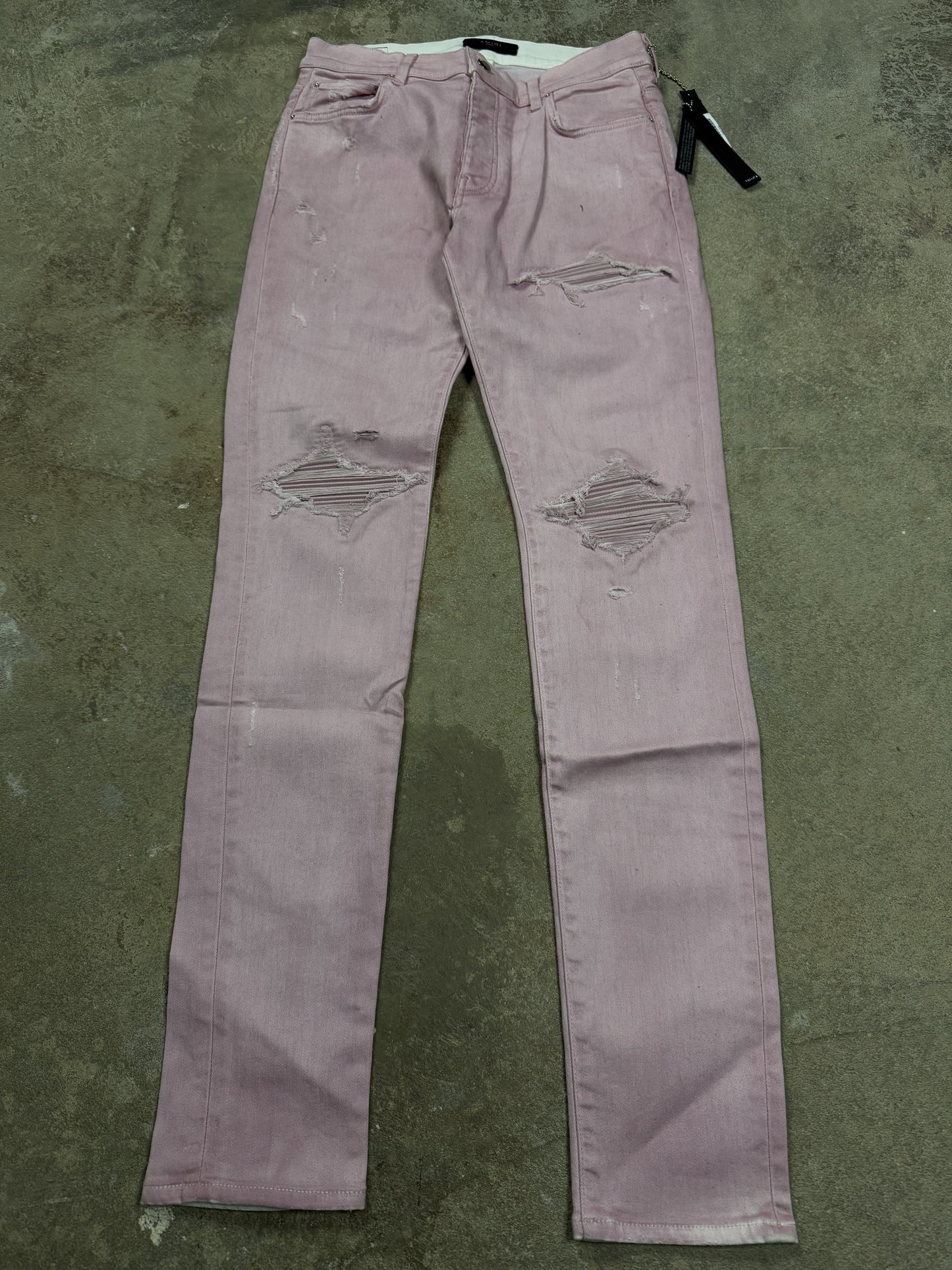 Amiri Jeans MX1 Pink Pink Patch New 32 With Tags