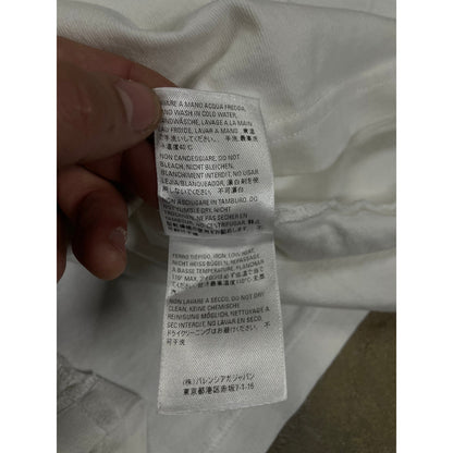 Balenciaga White Black Crew Tee Used Medium