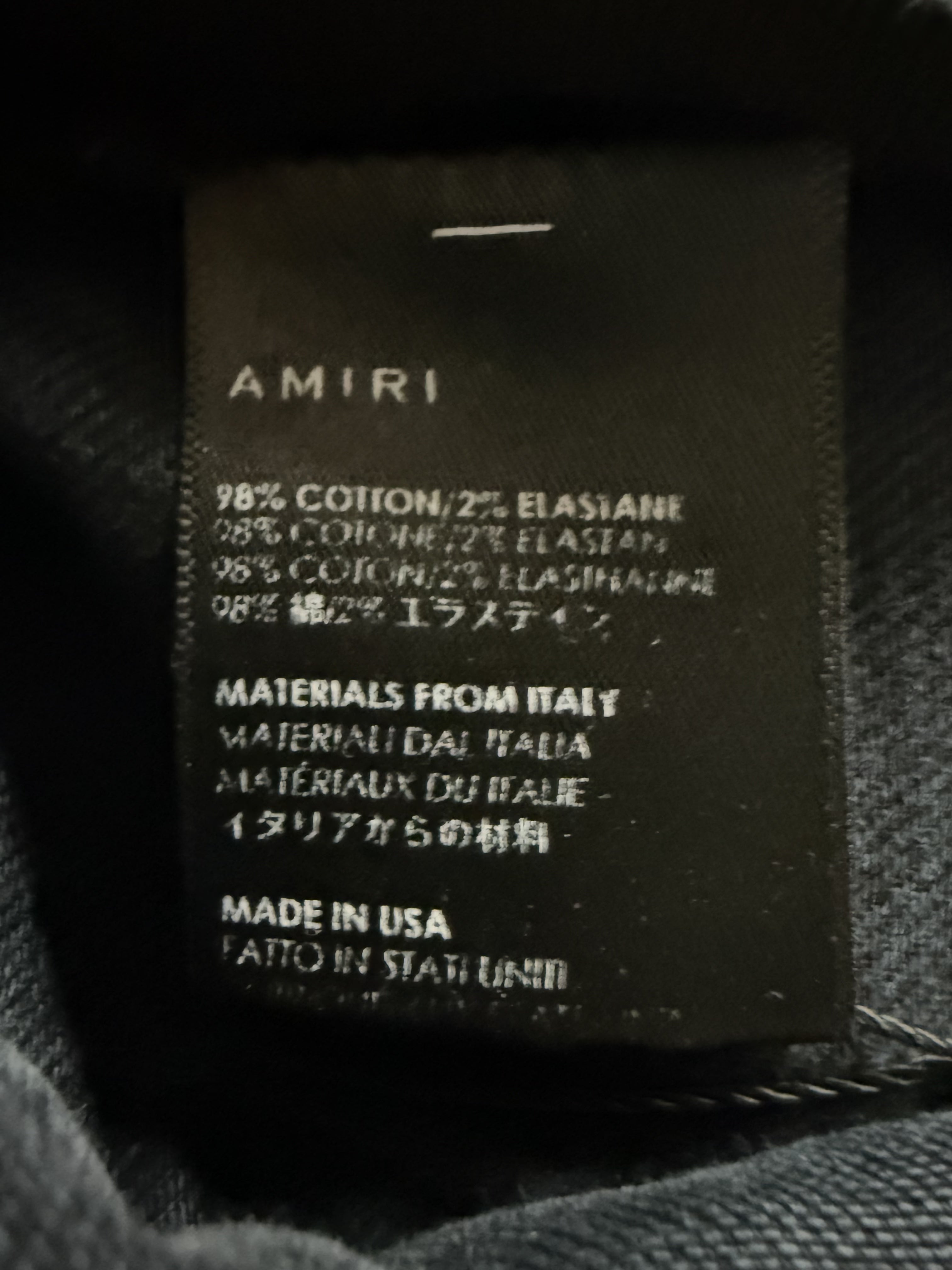 Amiri Jeans Thrasher Black Knee Rip Used 38