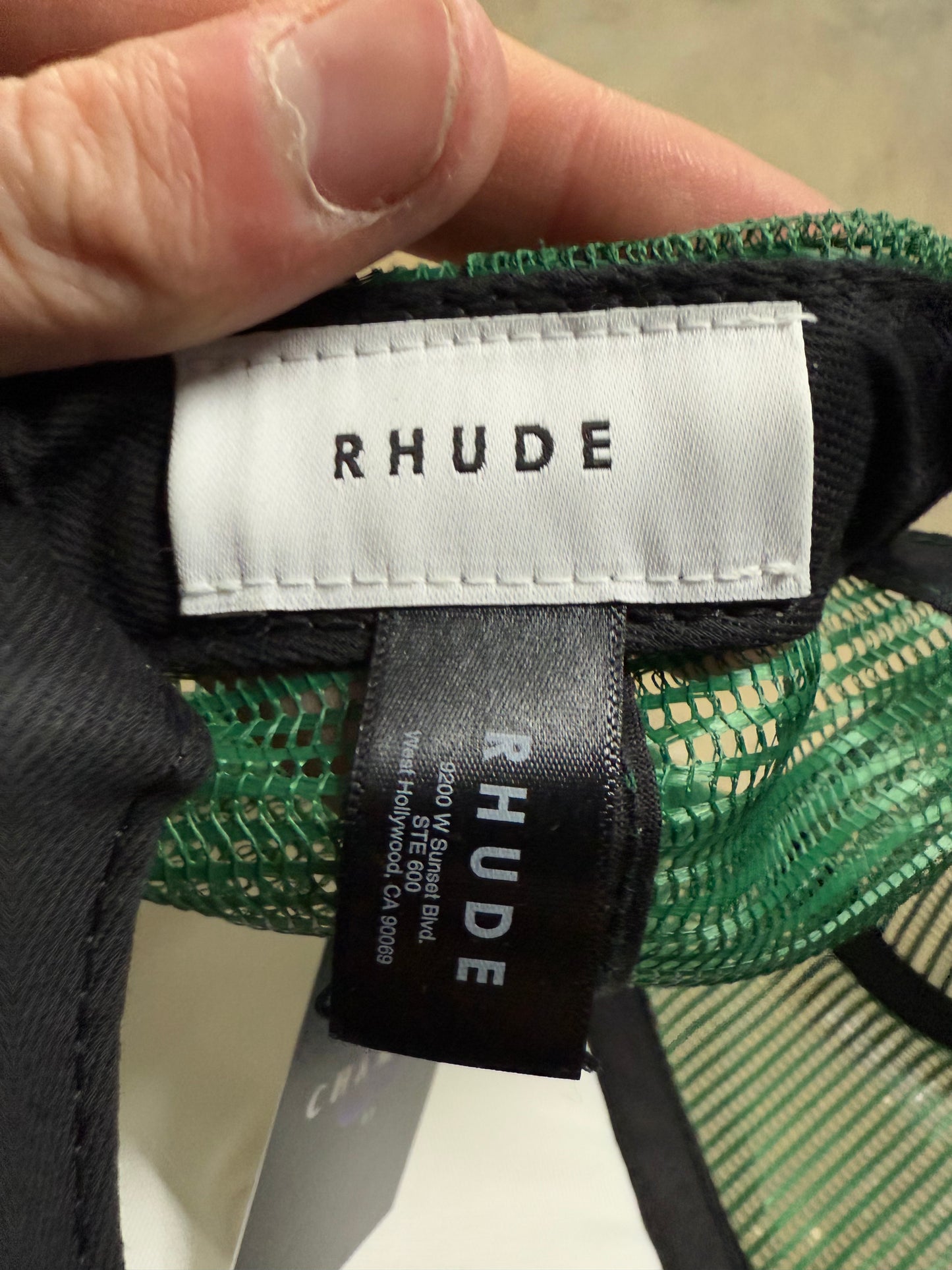 Rhude St Barths Trucker Green Used OSFM