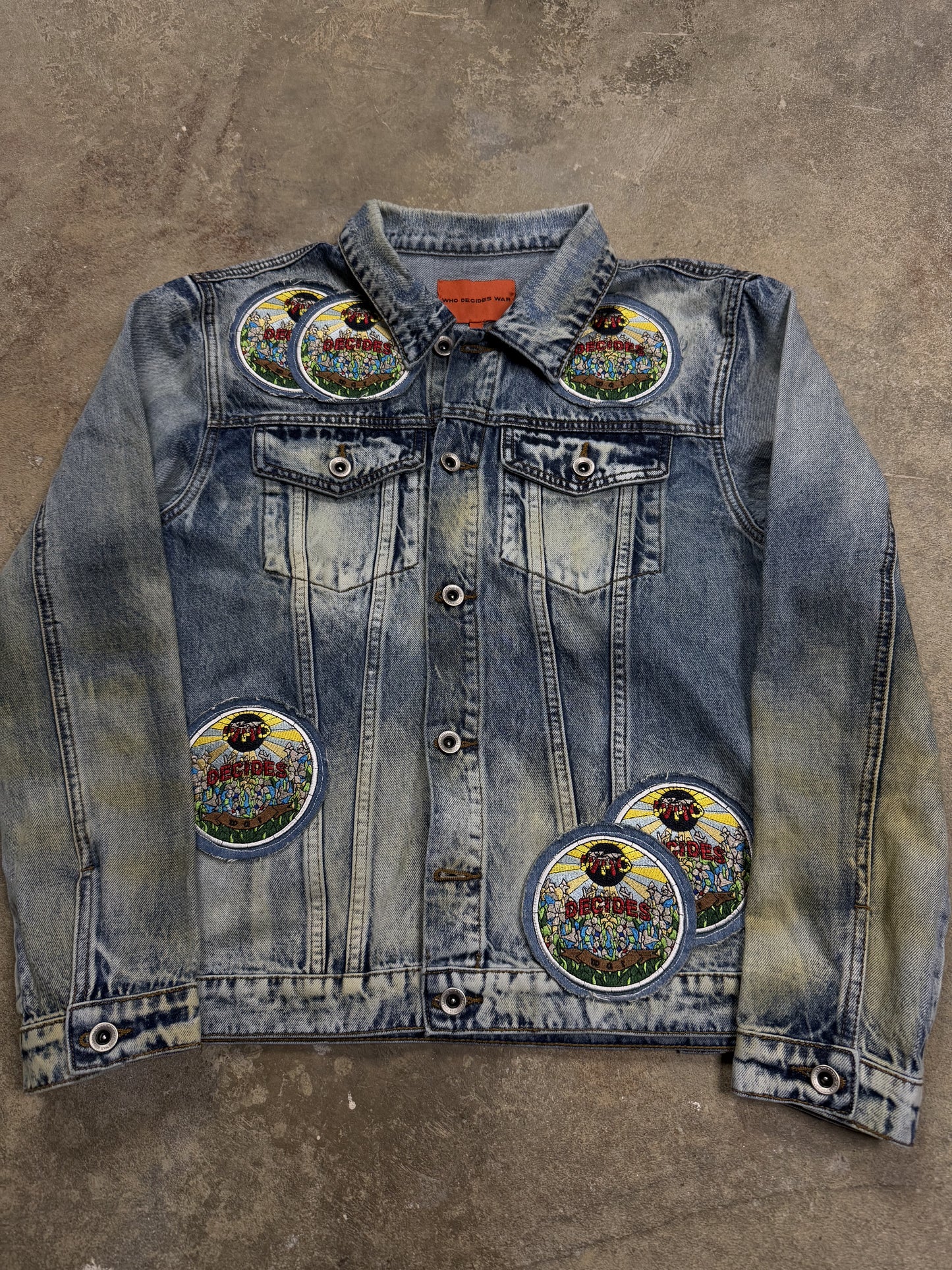 WDW Acid Sphere Denim Jacket New Small With Tags