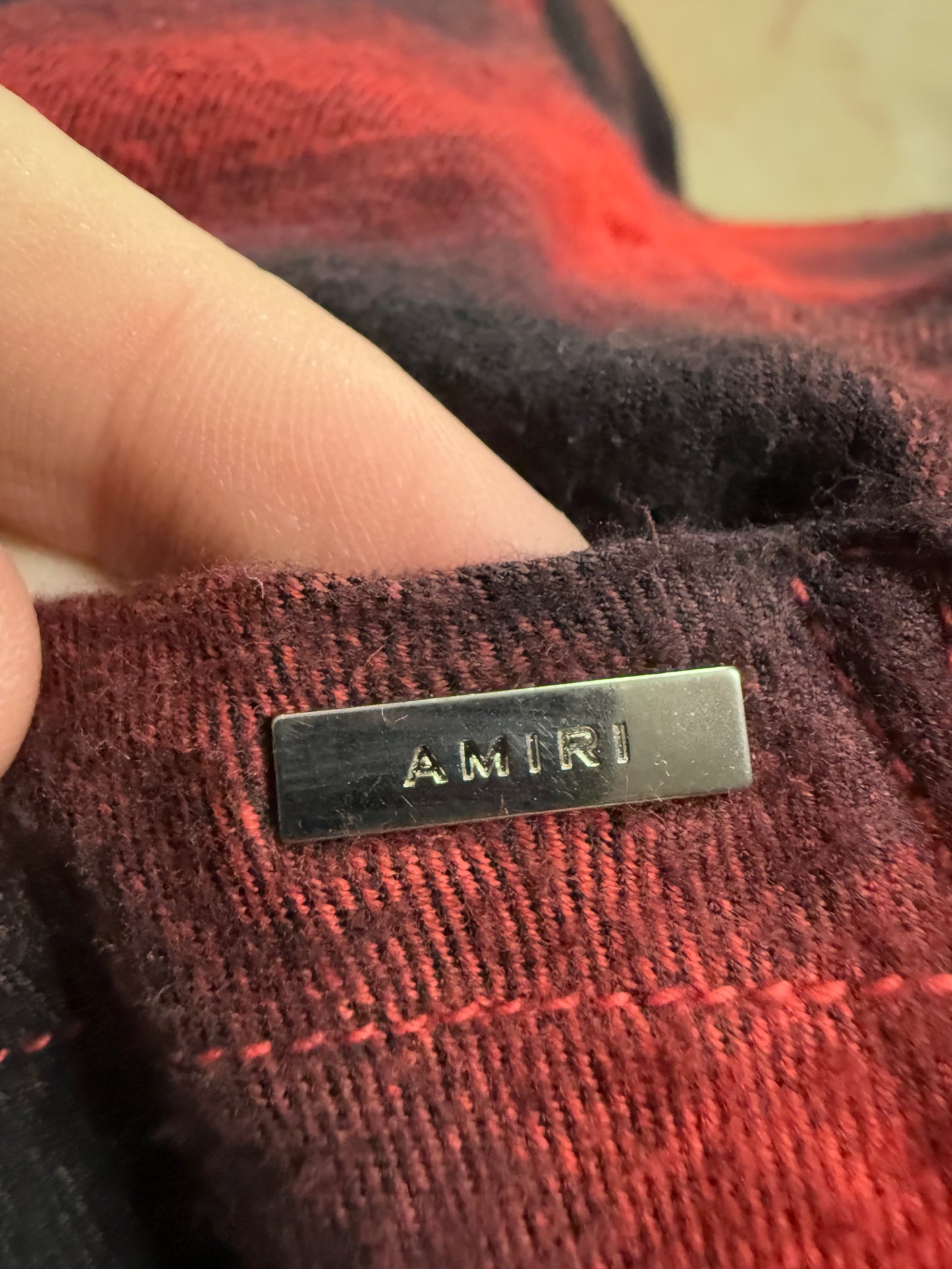 Amiri Flannel Red Black Used Small