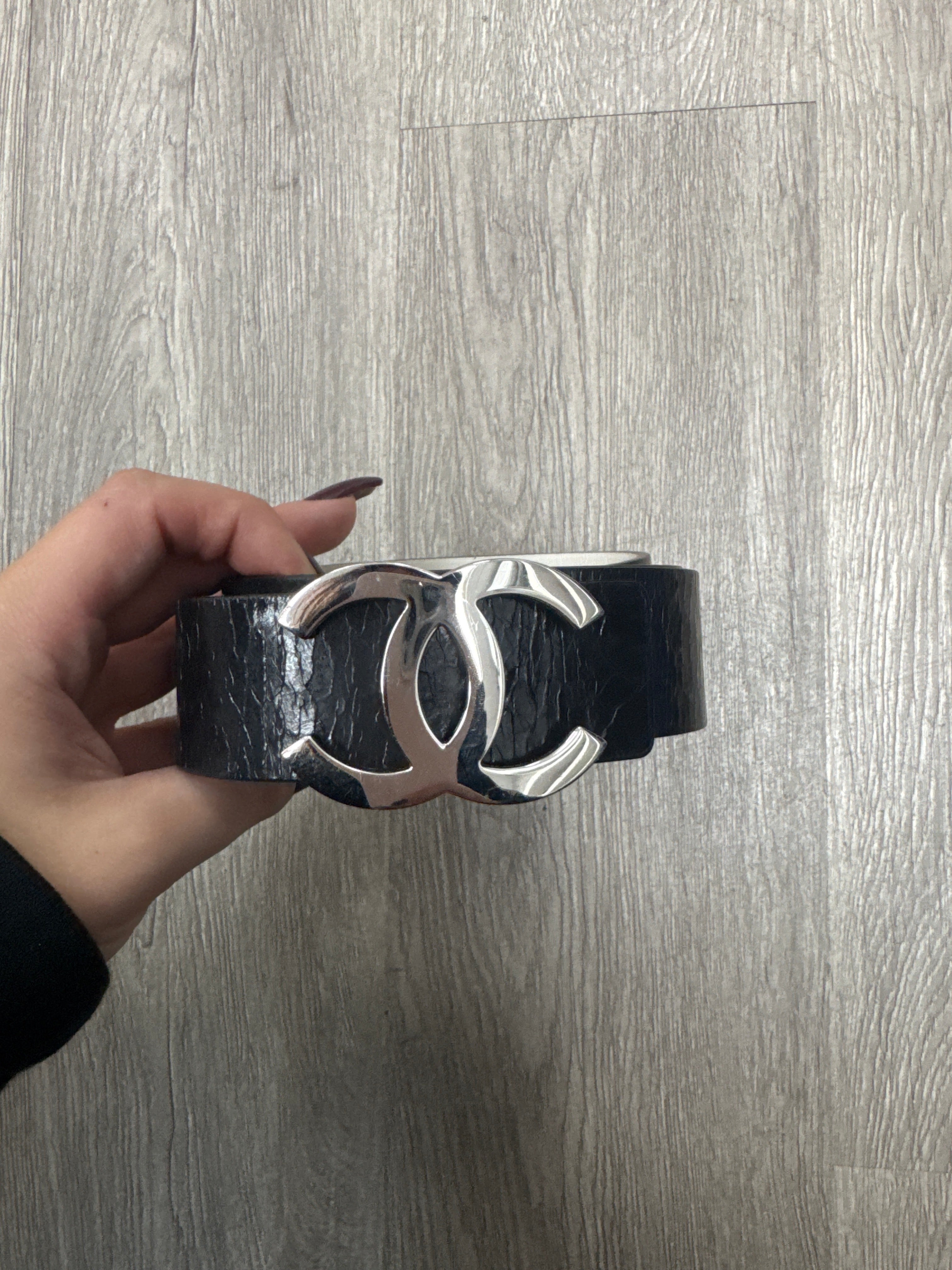 Chanel Black White Reversible Women Belt