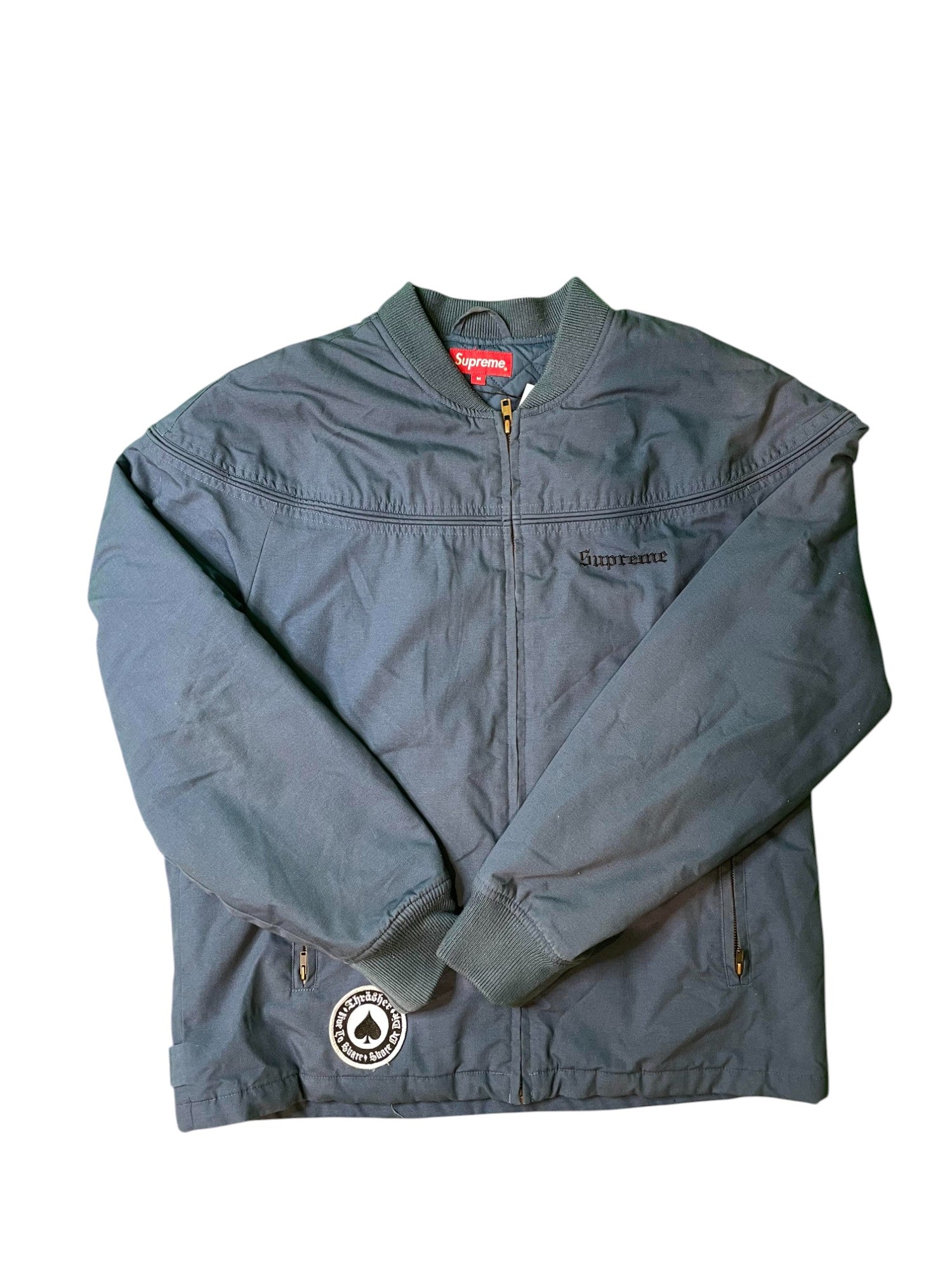 Supreme Thrasher Blue & Grey Bomber Jacket