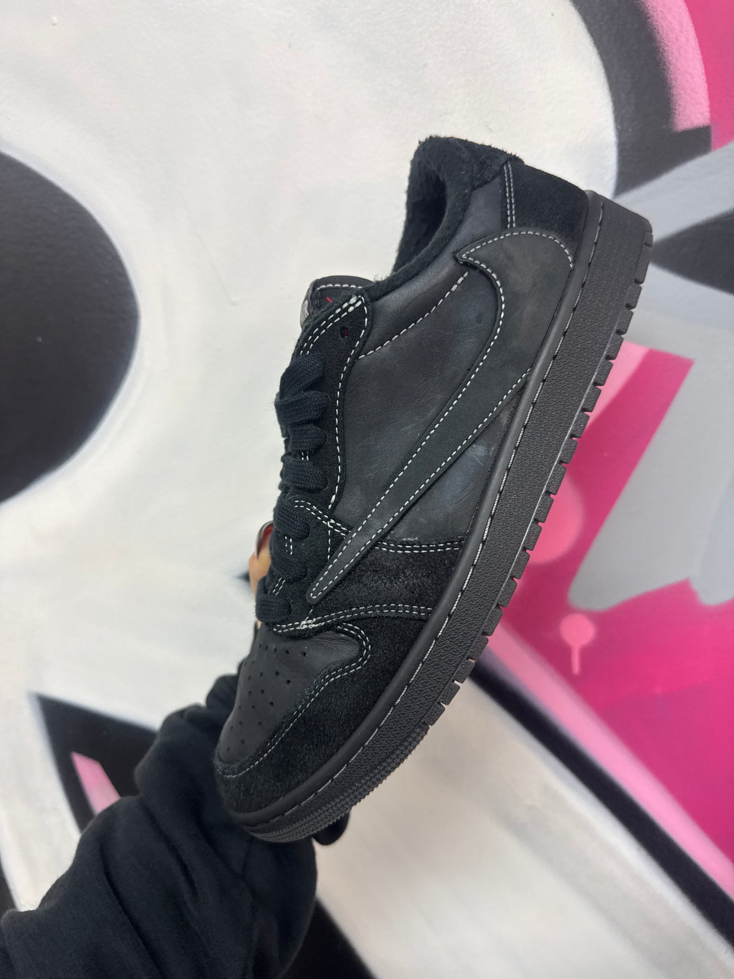 Nike Jordan 1 Low Travis Scott Black Phantom Sneakers