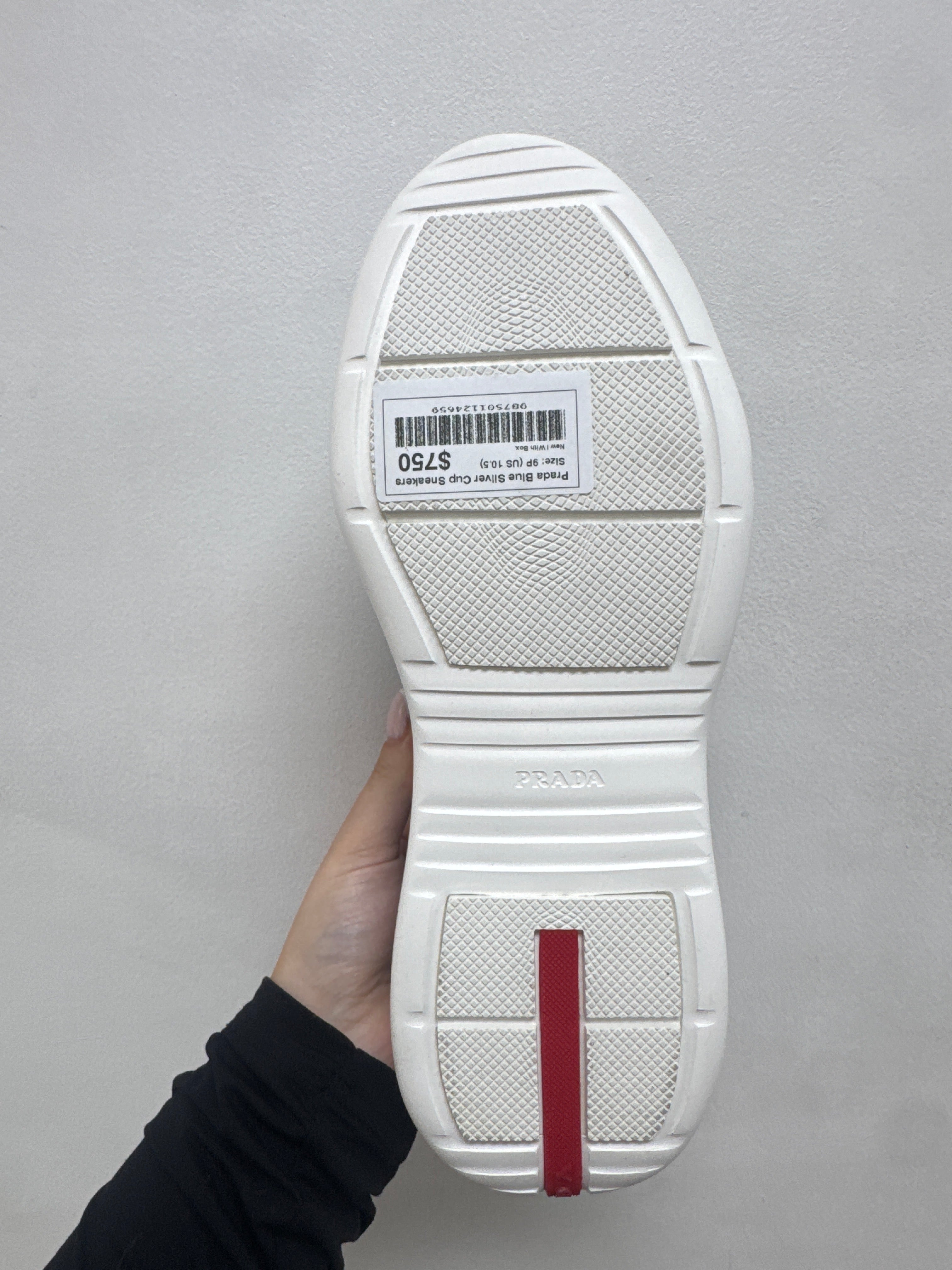 Prada Blue Silver Cup Sneakers