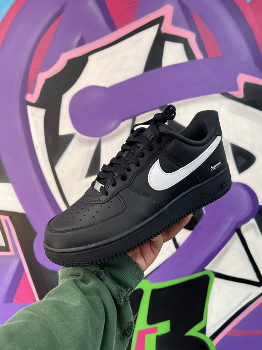 Supreme Nike AF1 Black White Sneakers