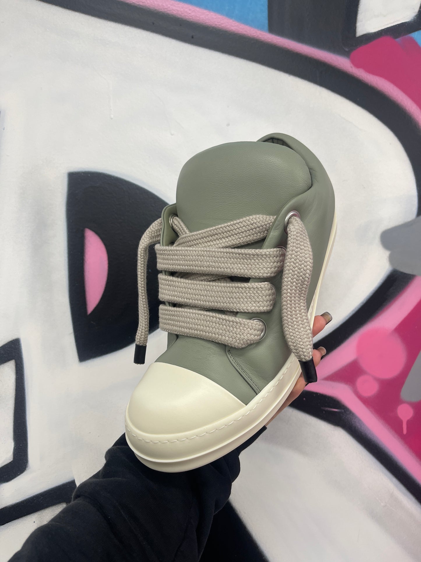 Rick Owens Low Jumbo Lace Celadon Green New 45 (US 12) With Box