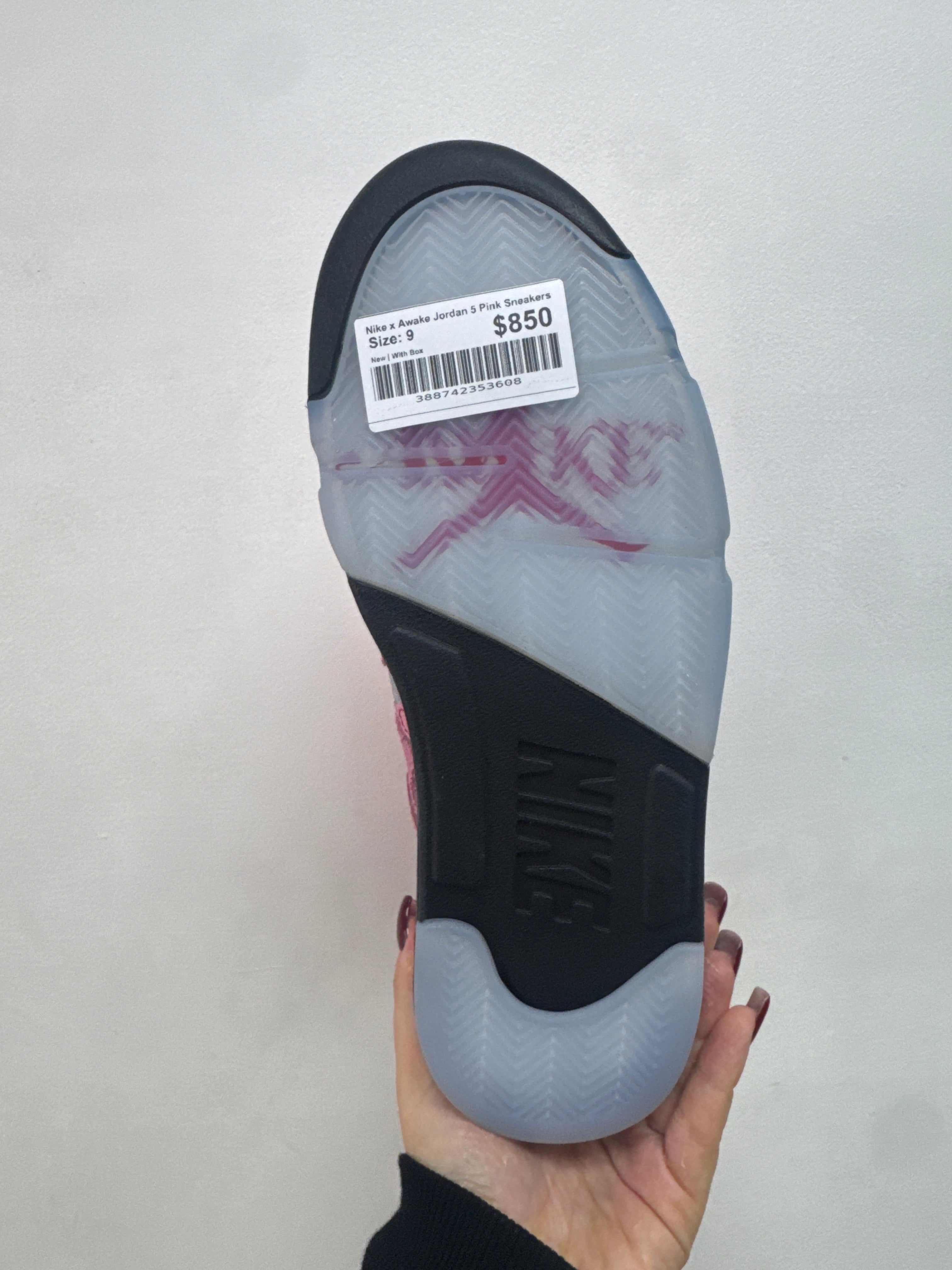 Nike x Awake Jordan 5 Pink Sneakers