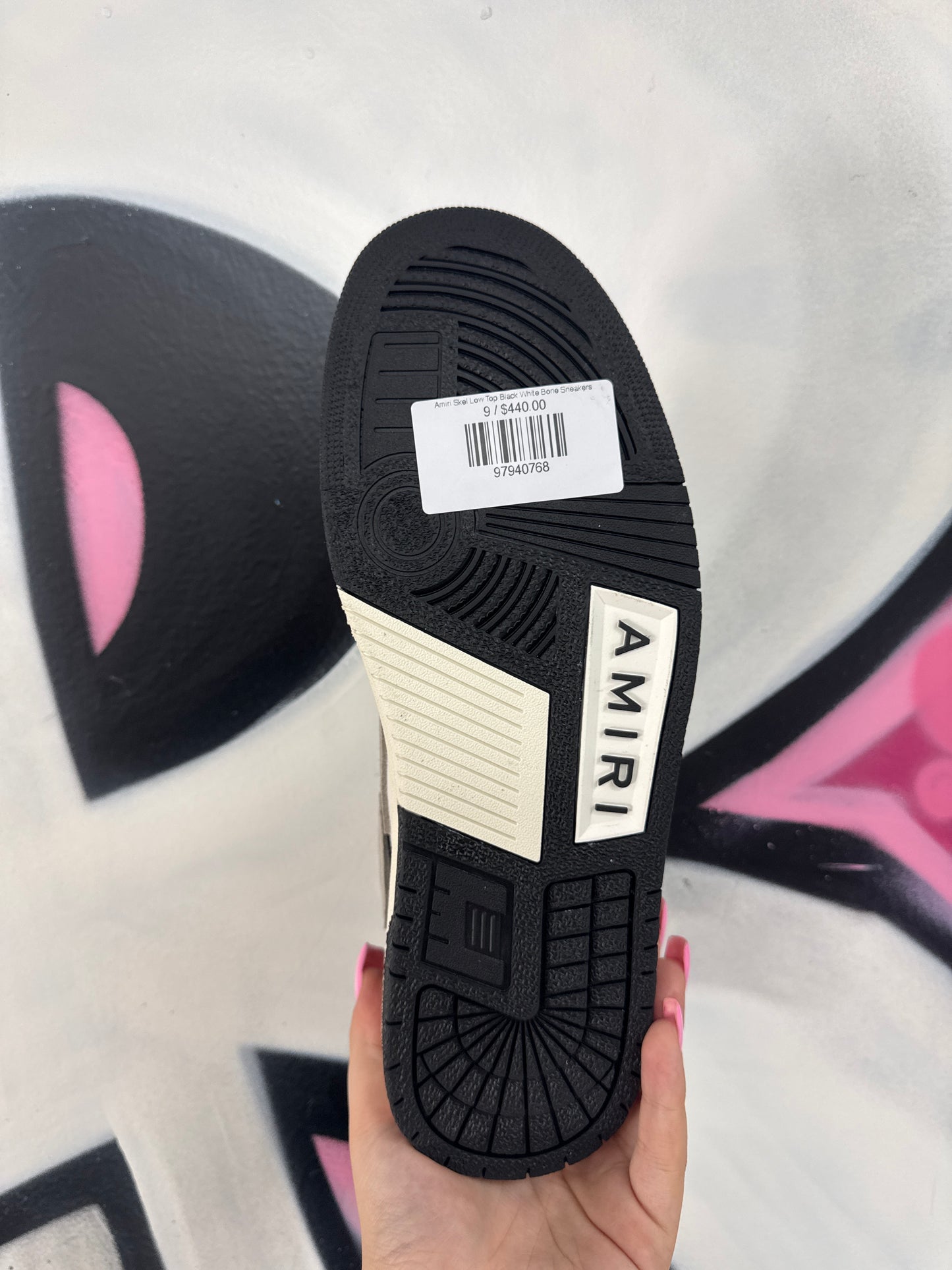 Amiri Skel Low Top Black White Bone Sneakers