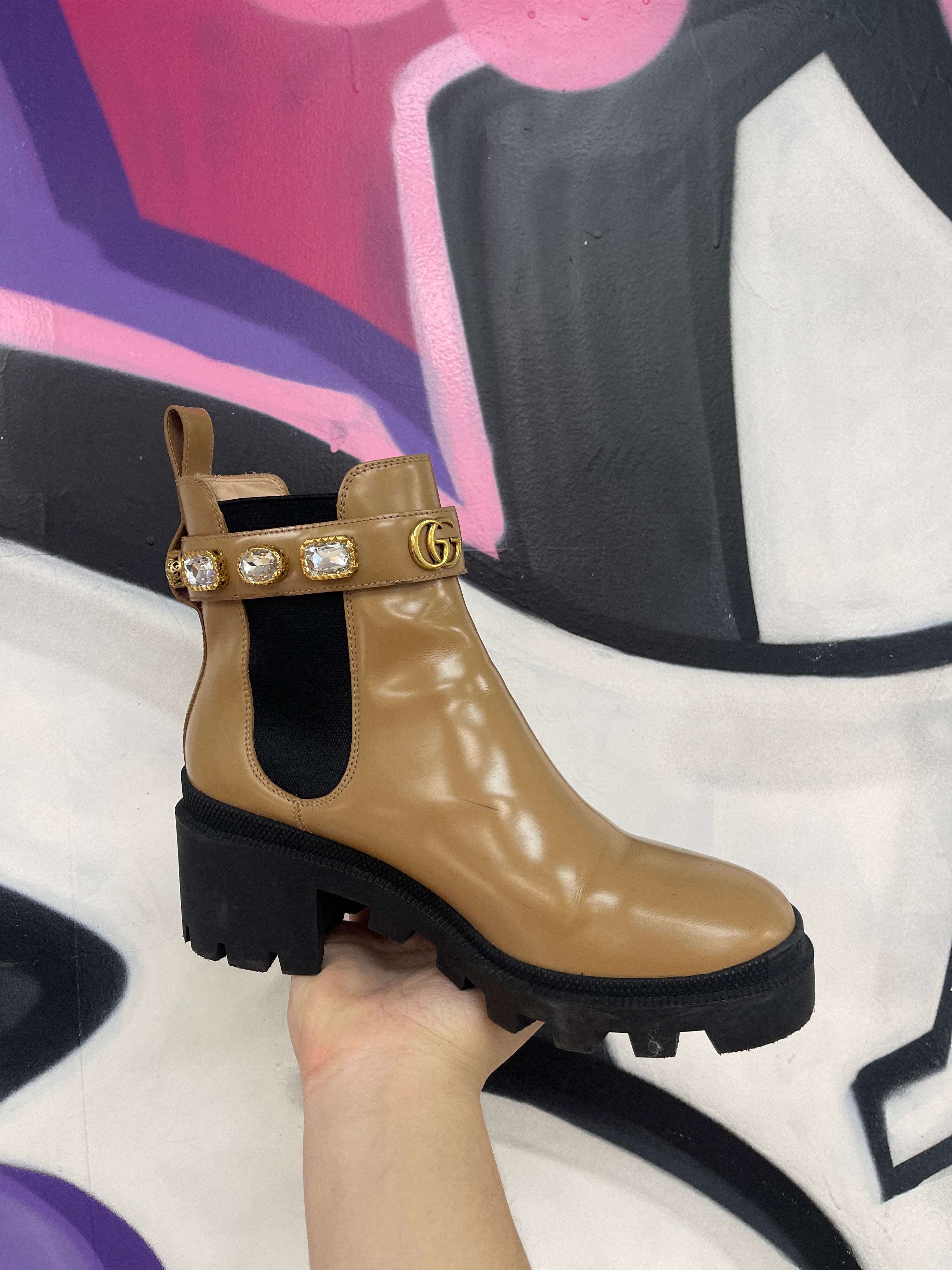 Gucci Studded Ankle Boots
