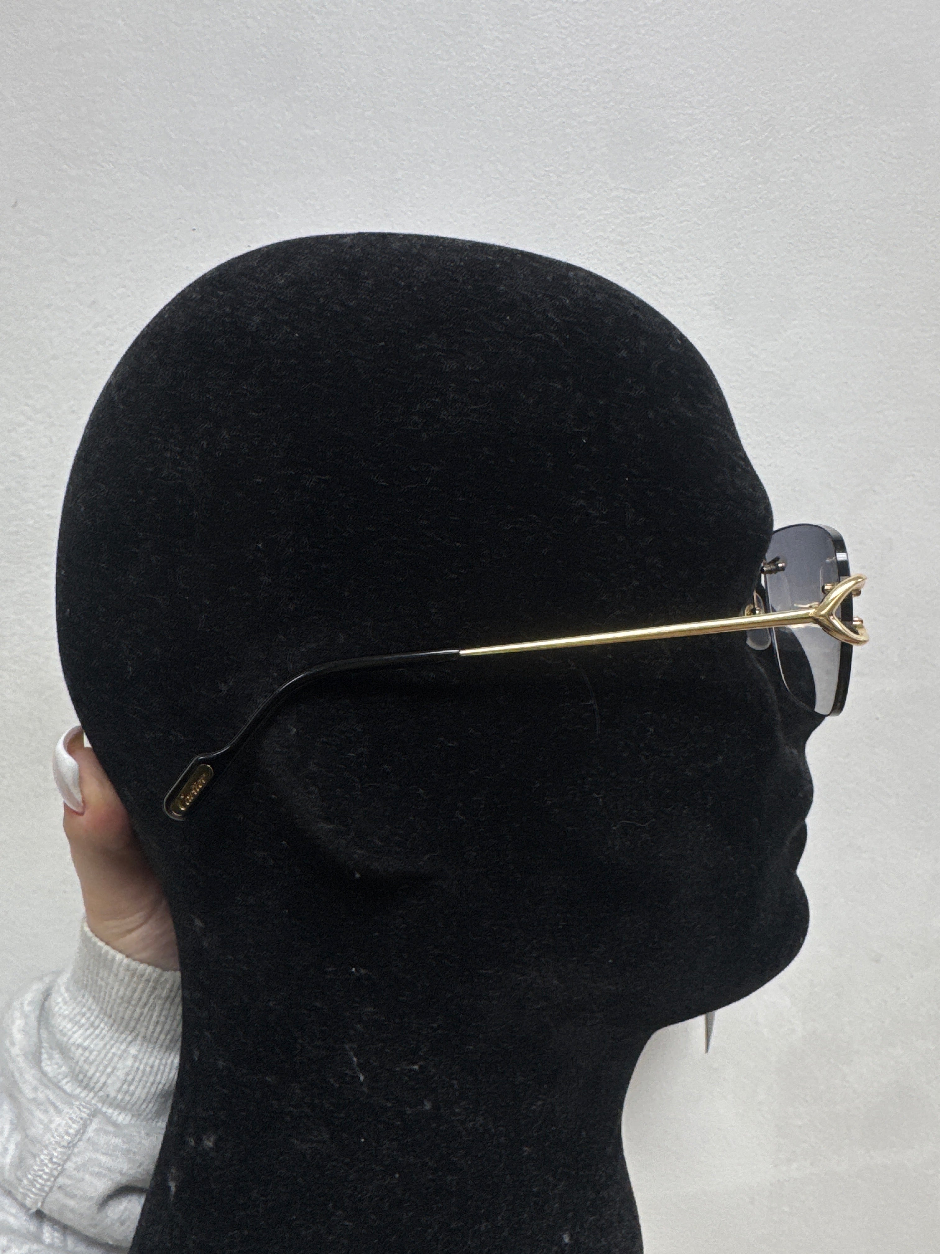 Cartier C Frame Monogram Gold Plated Glasses