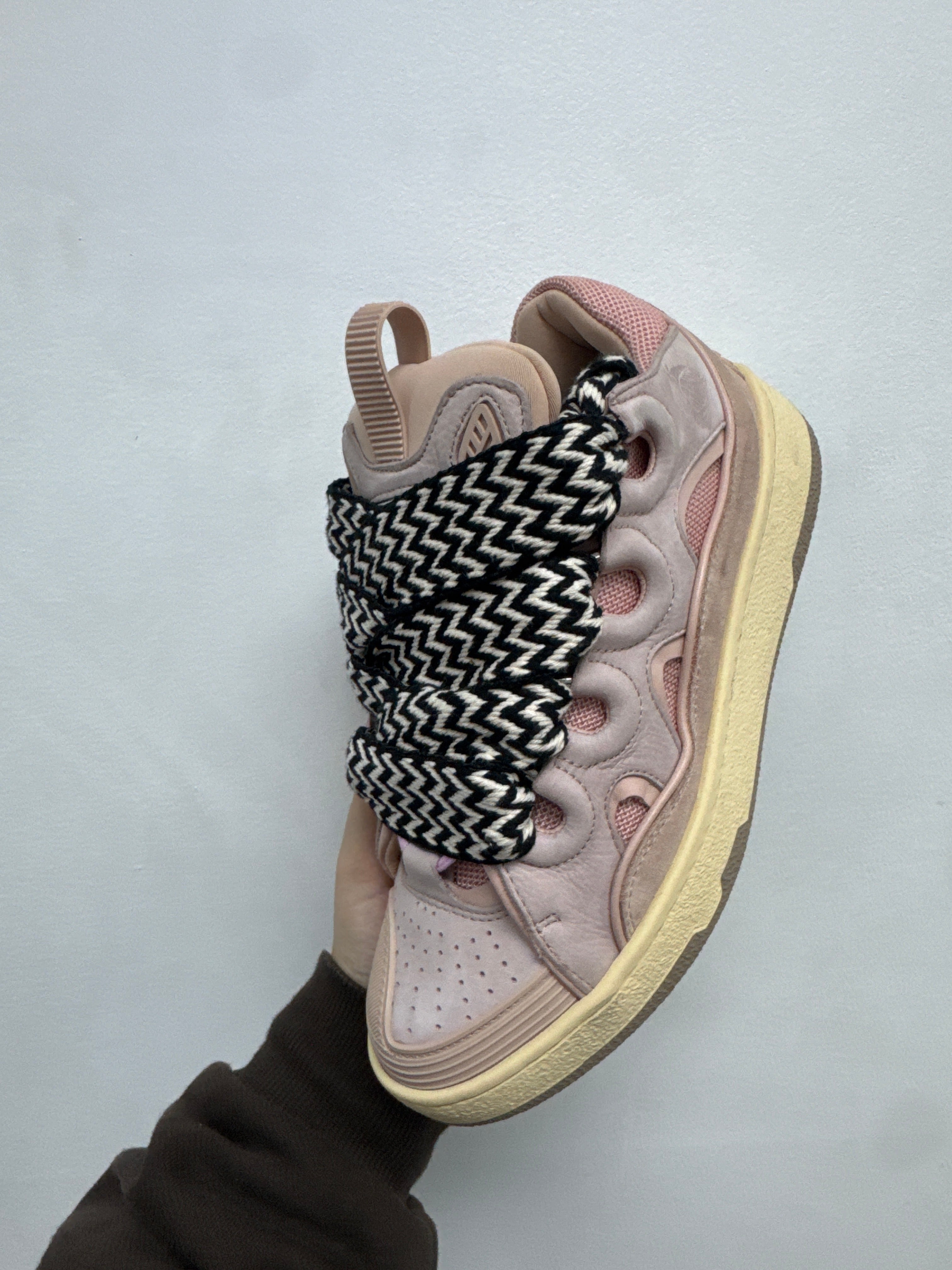 Lanvin Blush Pink Curb Sneakers