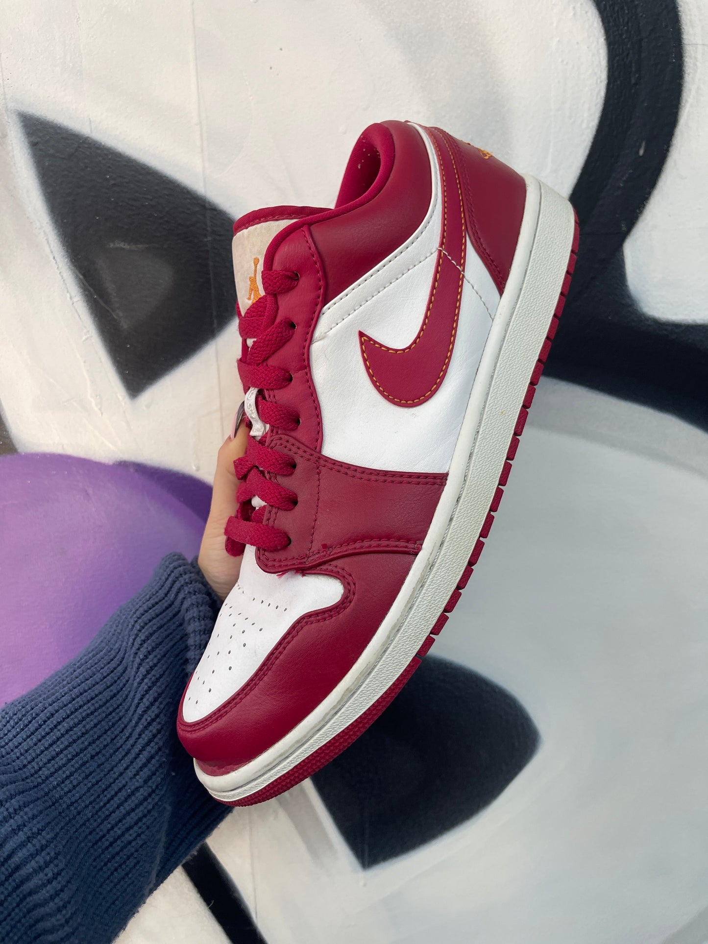 Nike Jordan 1 Low Cardinal Red Sneakers