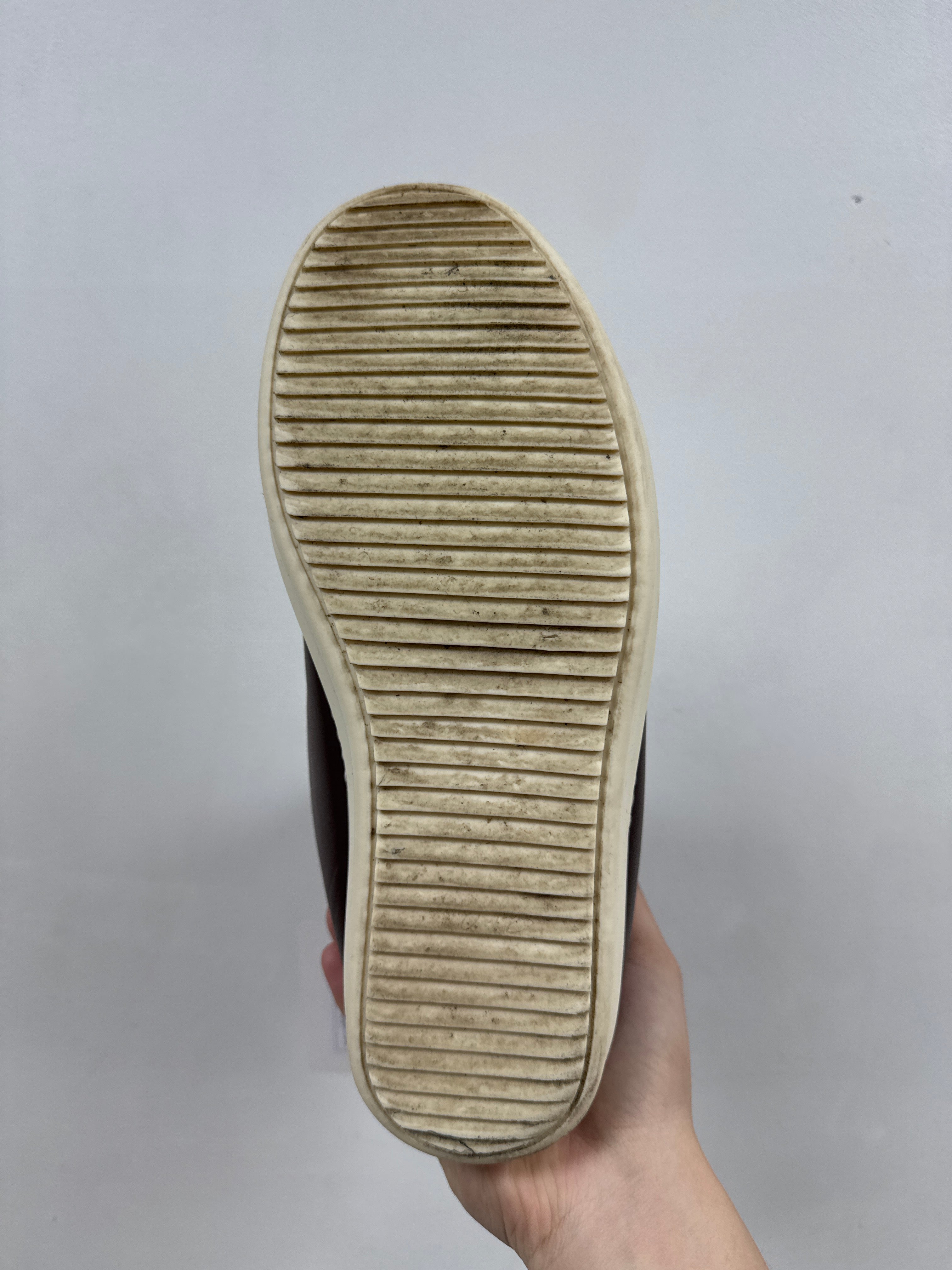 Rick Owens Brown Padded Jumbo Lace High Sneakers