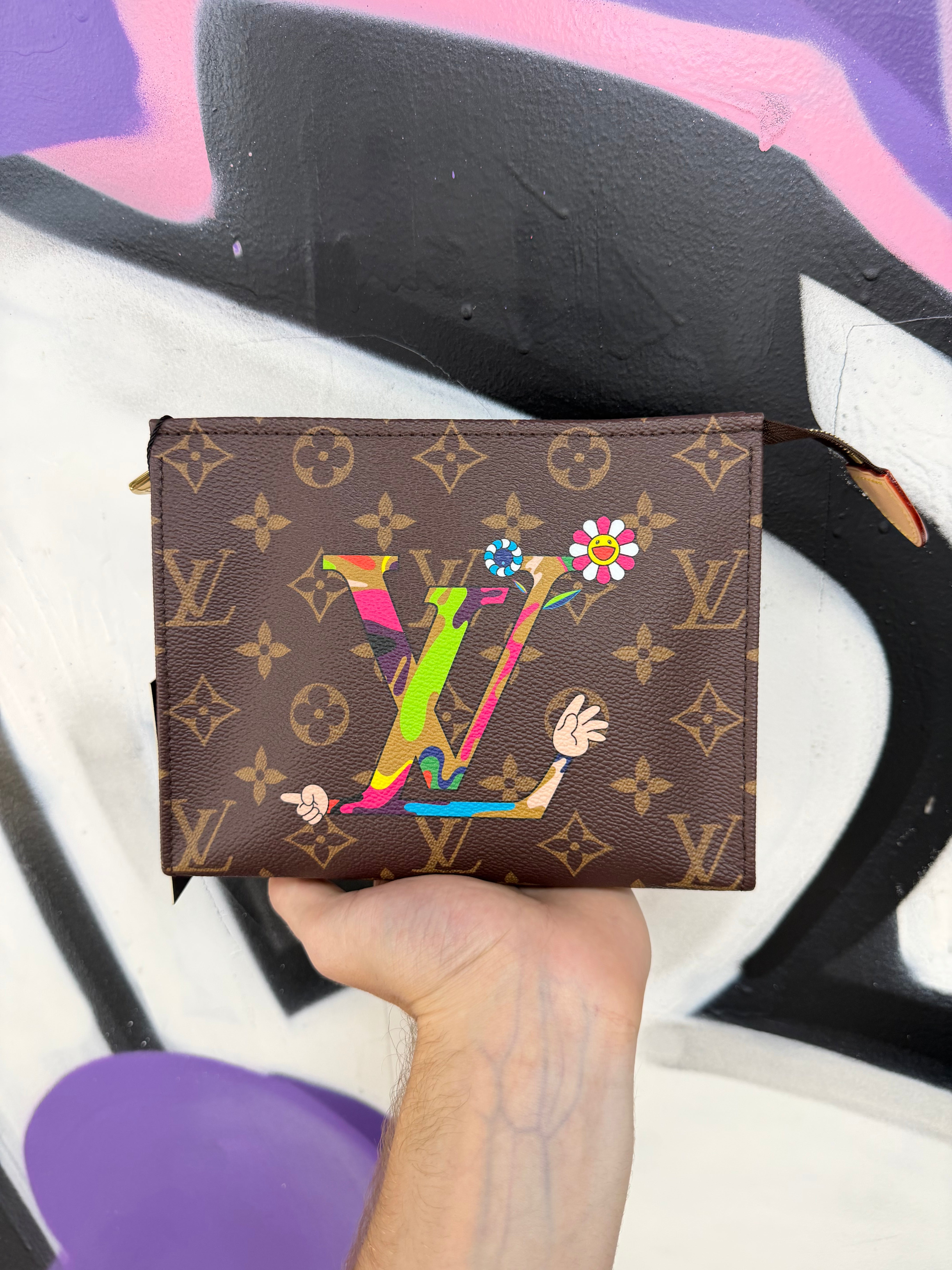 Louis Vuitton x TM Brown Monogram Toiletry Pouch Bag