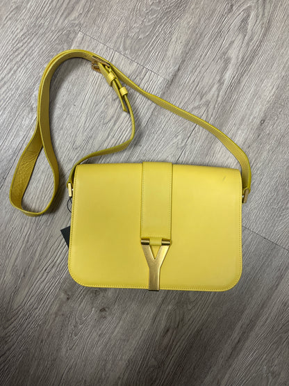 YSL Chyc Leather Classic Y Yellow Crossbody Bag Lightly Worn One Size N/A