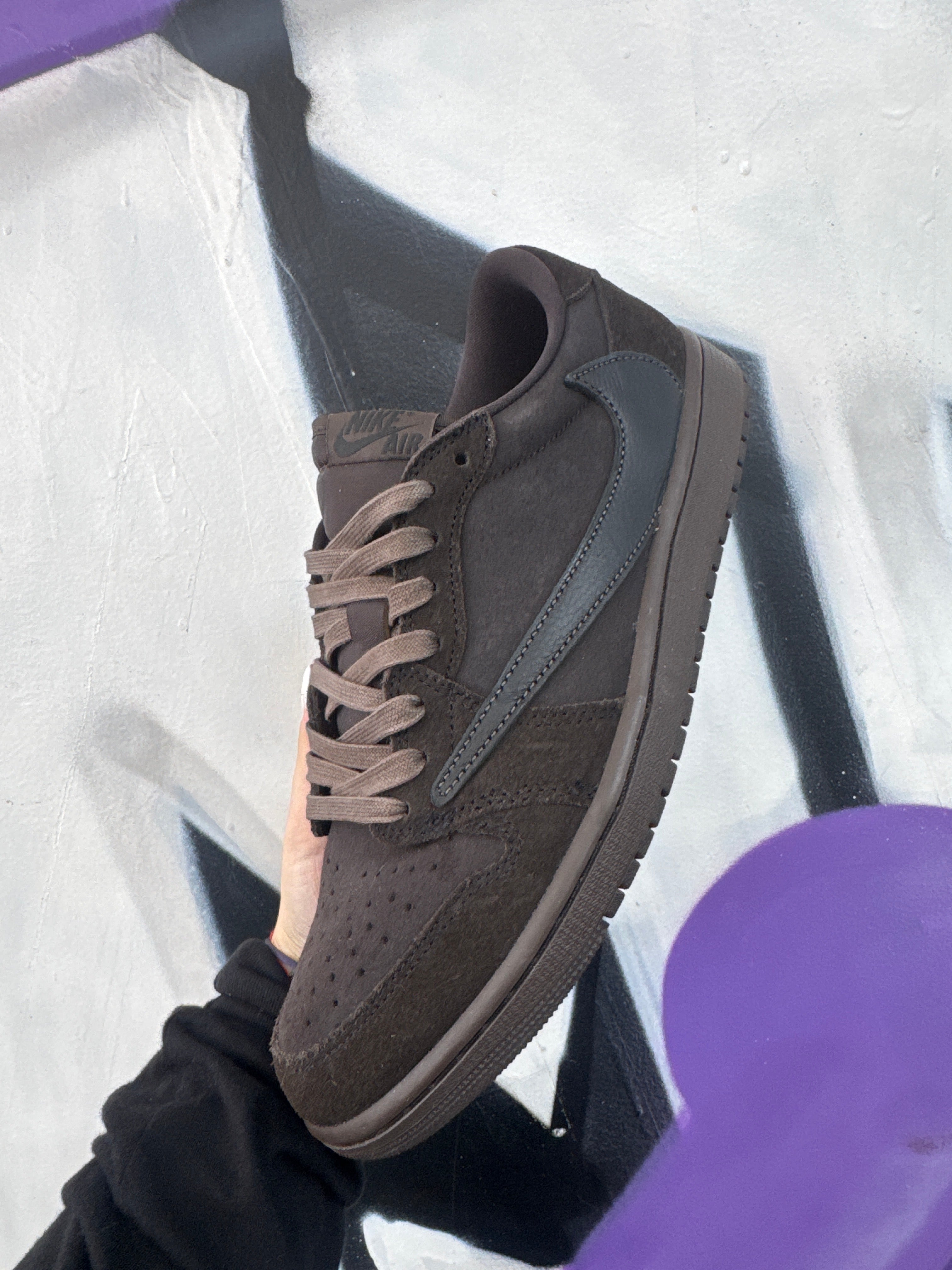 Jordan 1 Low Travis Scott Velvet Sneakers